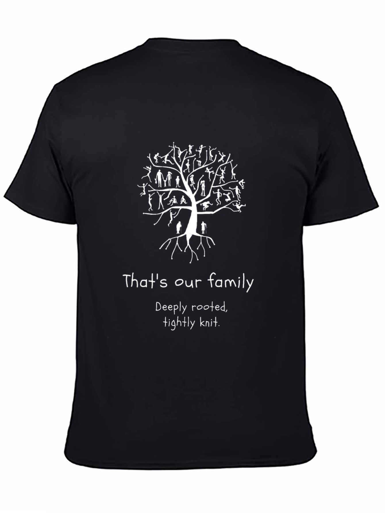 Family Tree Graphic T-Shirt - Deeply Rooted Tightly Knit