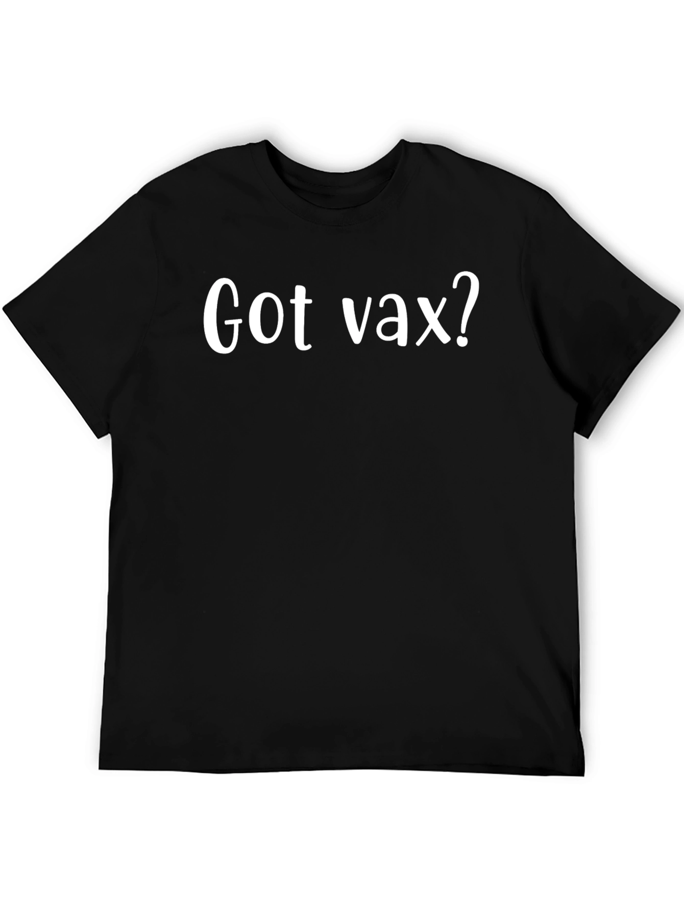 Got Vax? Black Cotton Graphic T-Shirt
