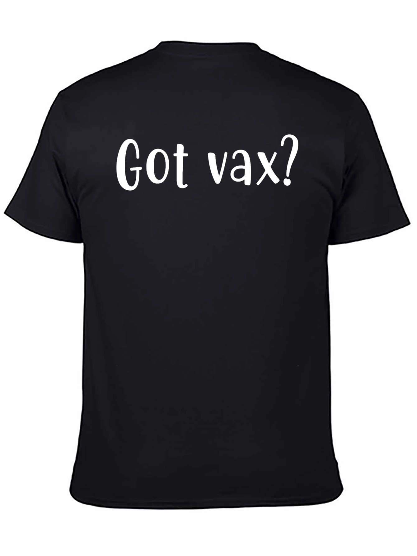 Got Vax? Black Cotton Graphic T-Shirt