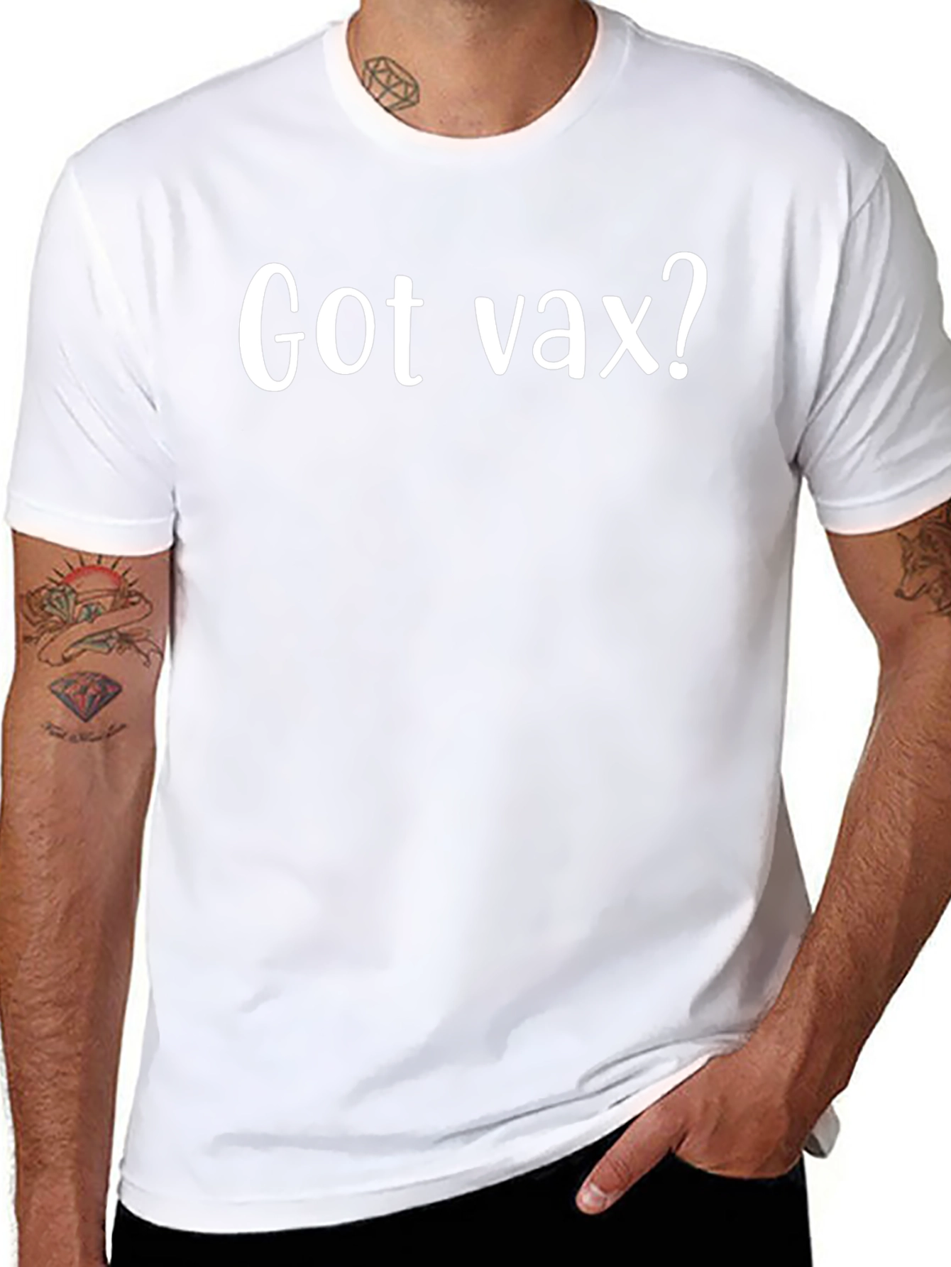 Got Vax? Black Cotton Graphic T-Shirt