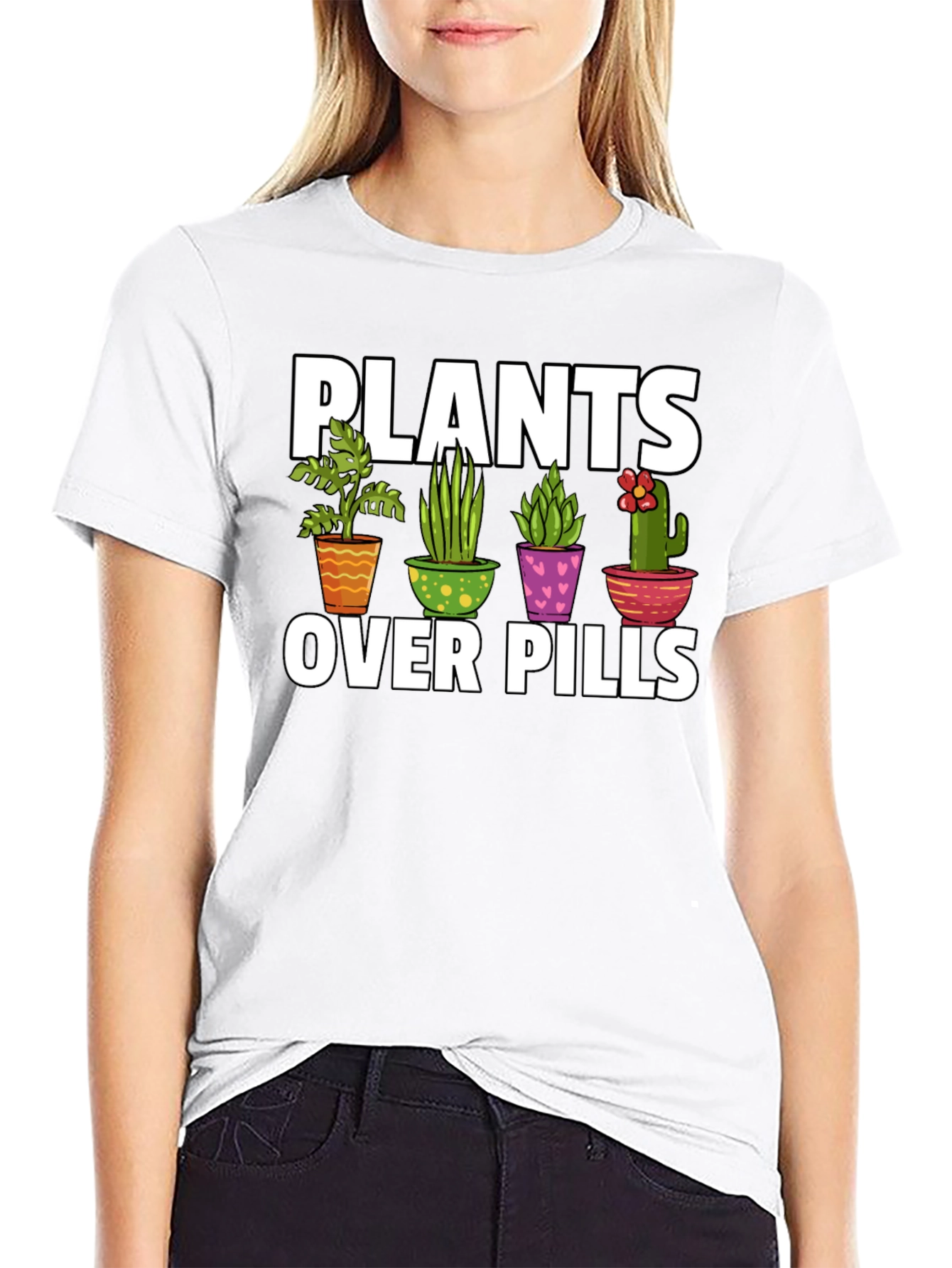 Plants Over Pills Graphic T-Shirt