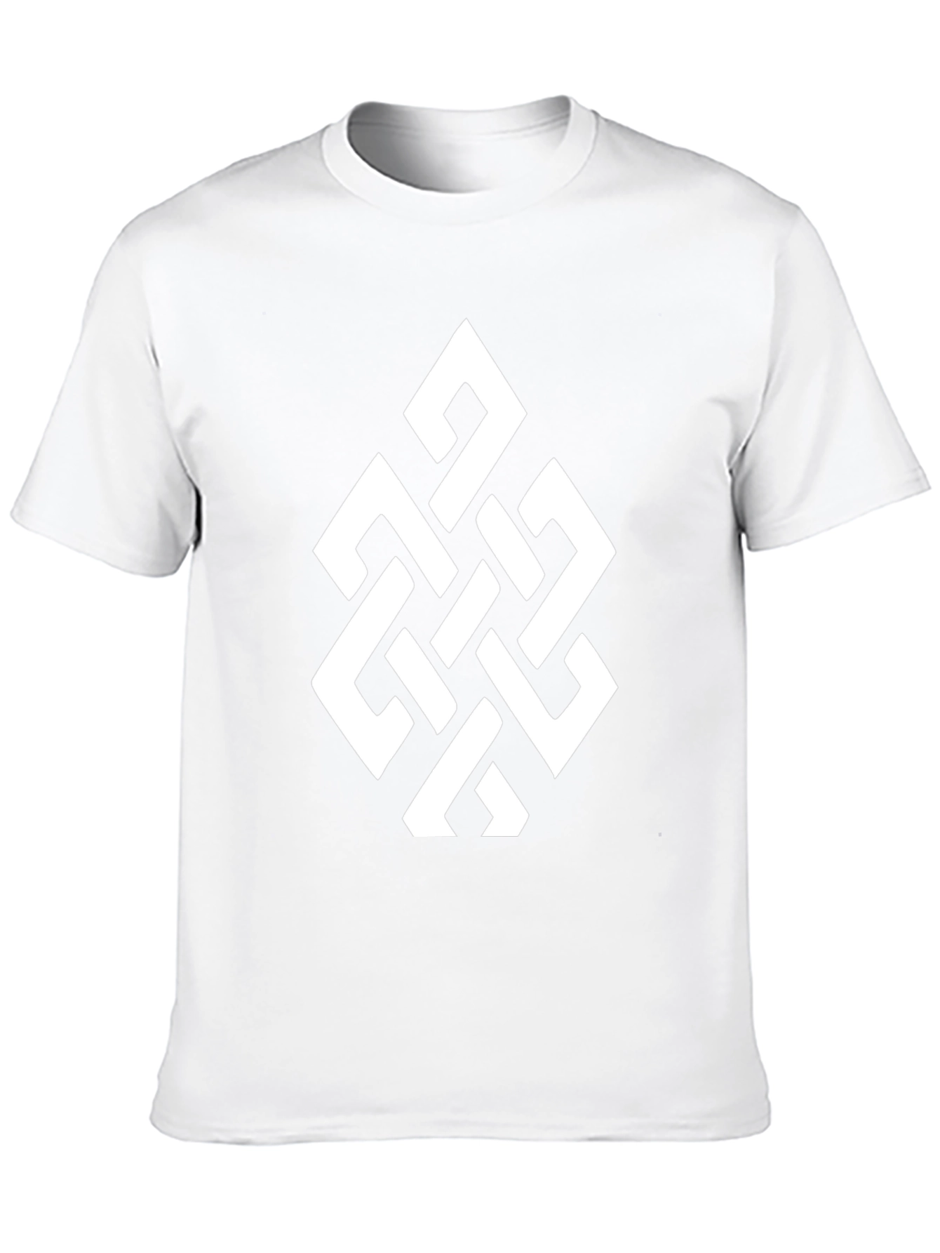 Black T-Shirt with White Celtic Knot Design