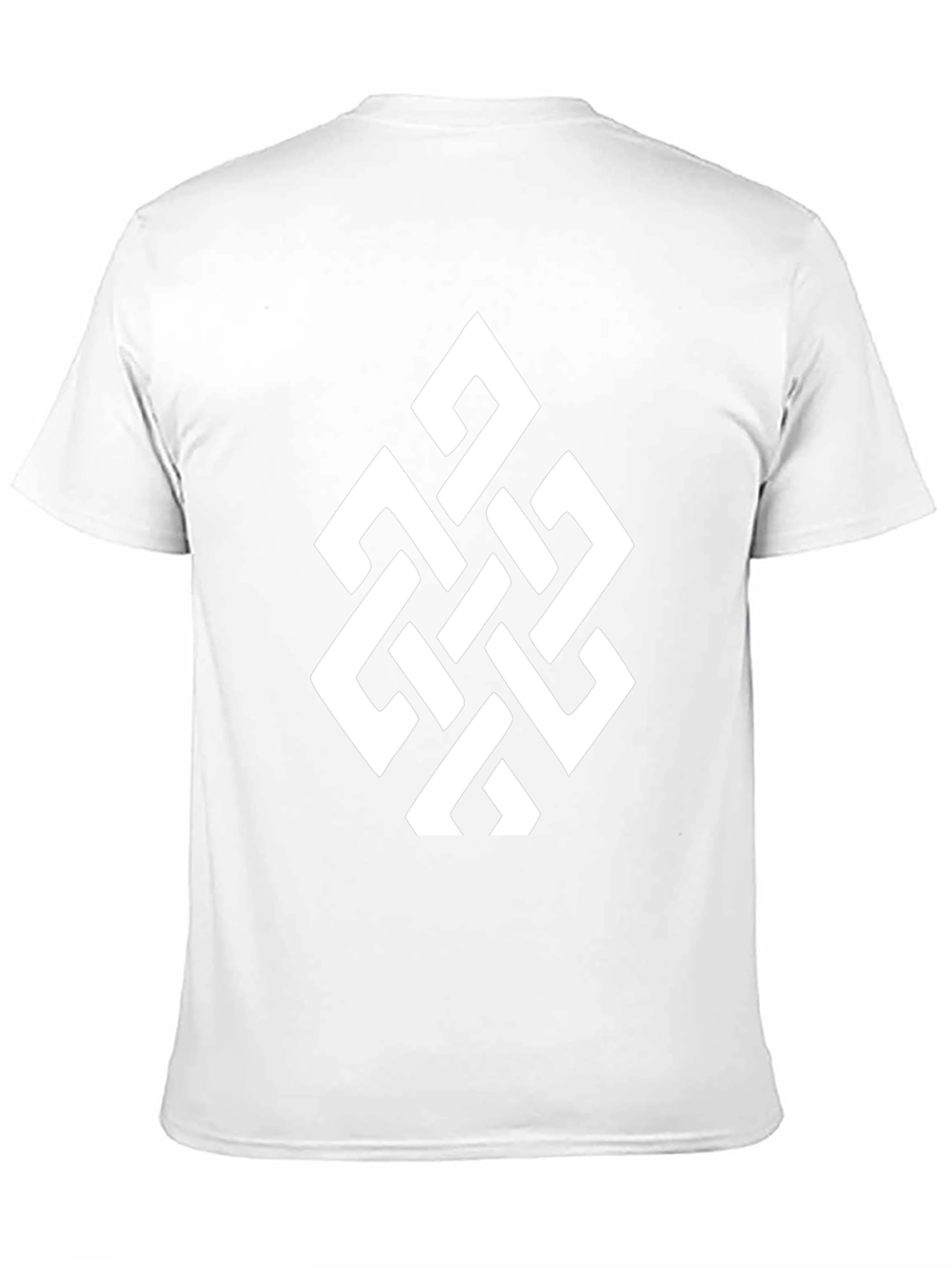 Black T-Shirt with White Celtic Knot Design