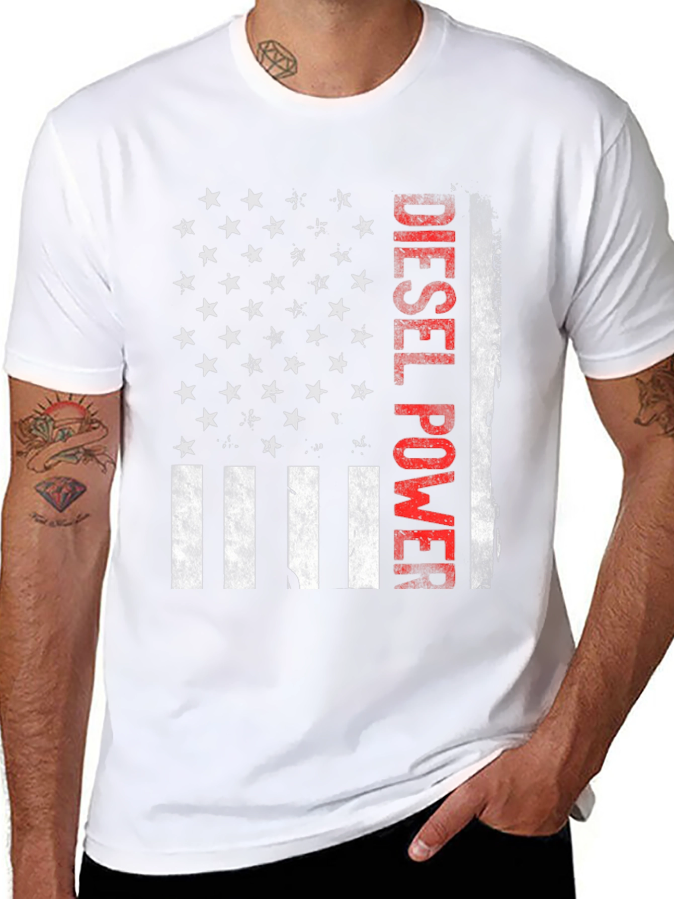 Diesel Power American Flag Graphic Tee