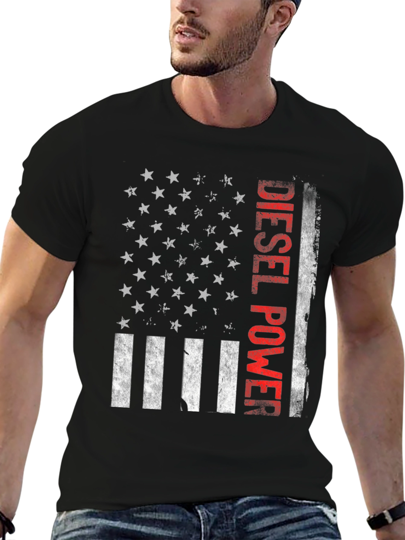 Diesel Power American Flag Graphic Tee