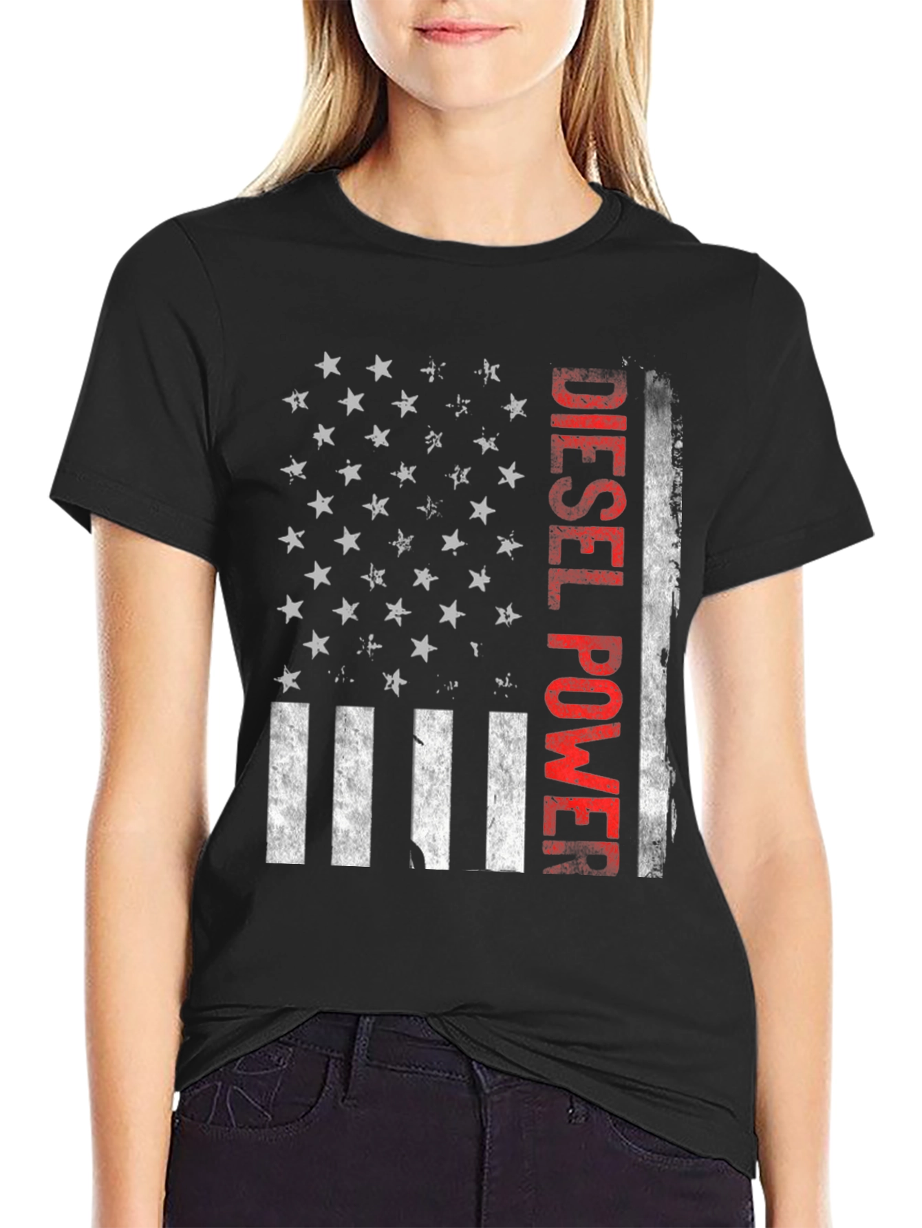 Diesel Power American Flag Graphic Tee