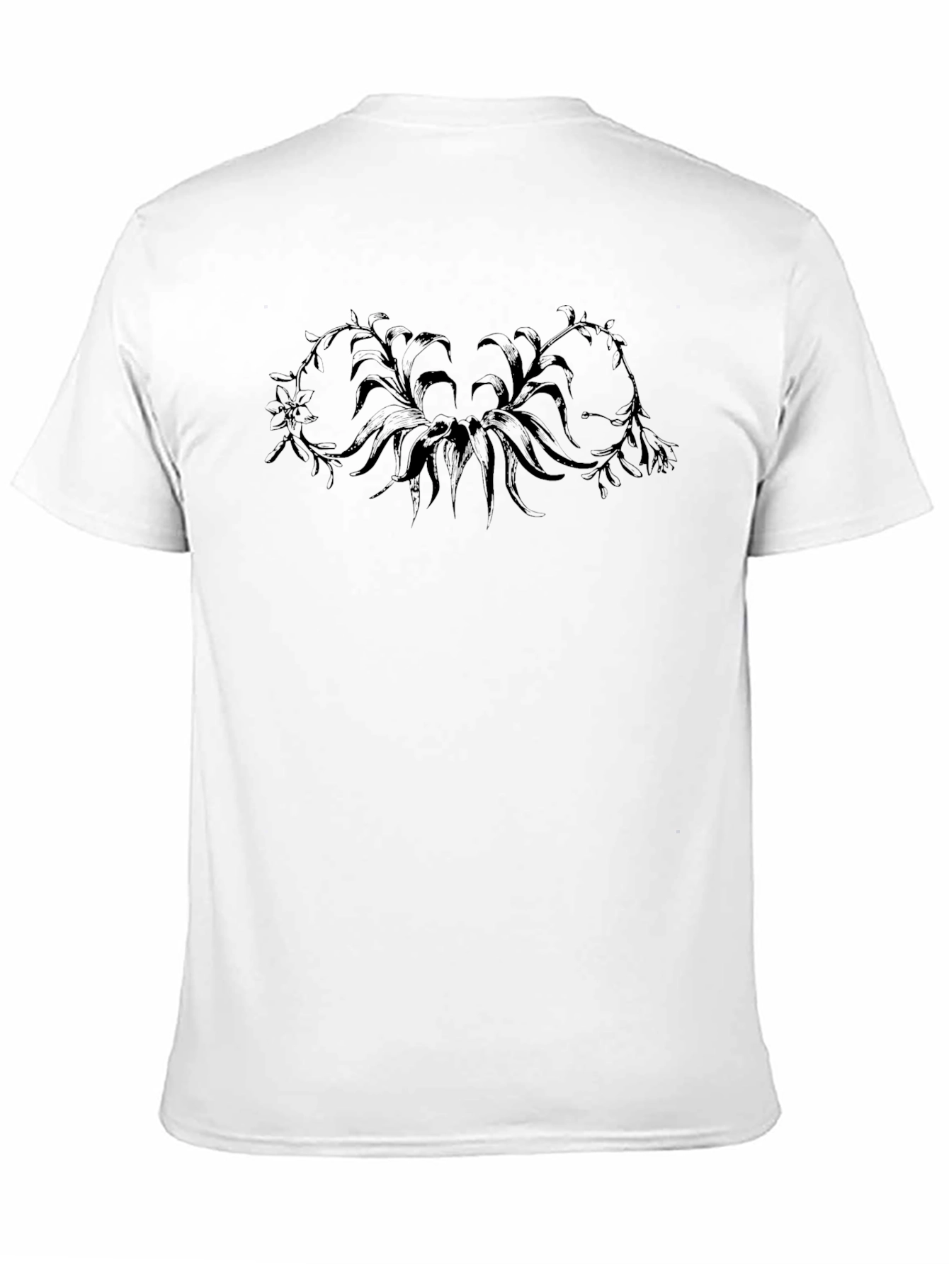 Black Floral Graphic Tee - Mens Casual Style