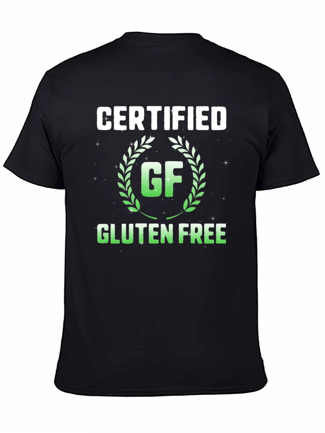 Certified Gluten Free Black T-Shirt