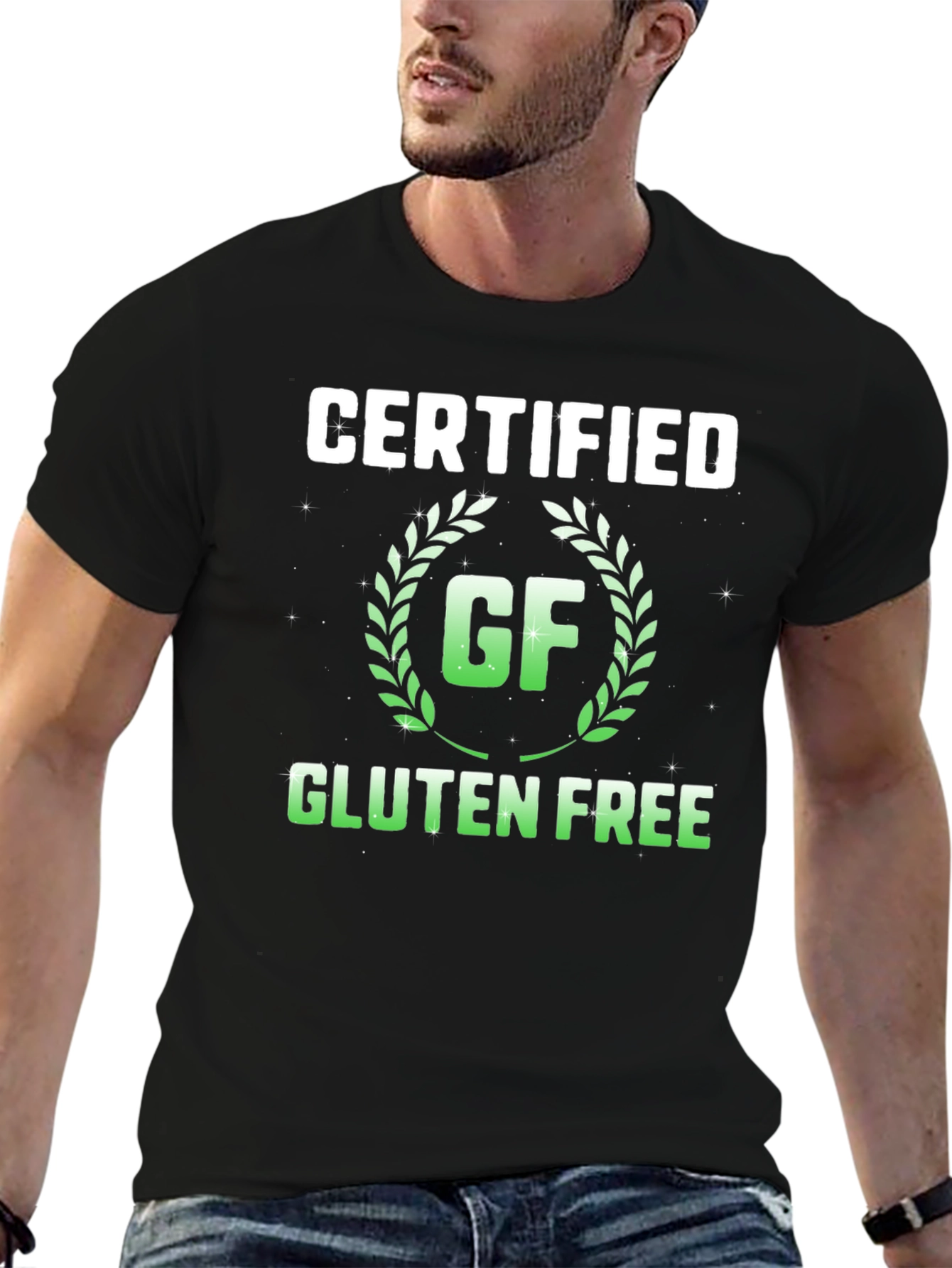 Certified Gluten Free Black T-Shirt