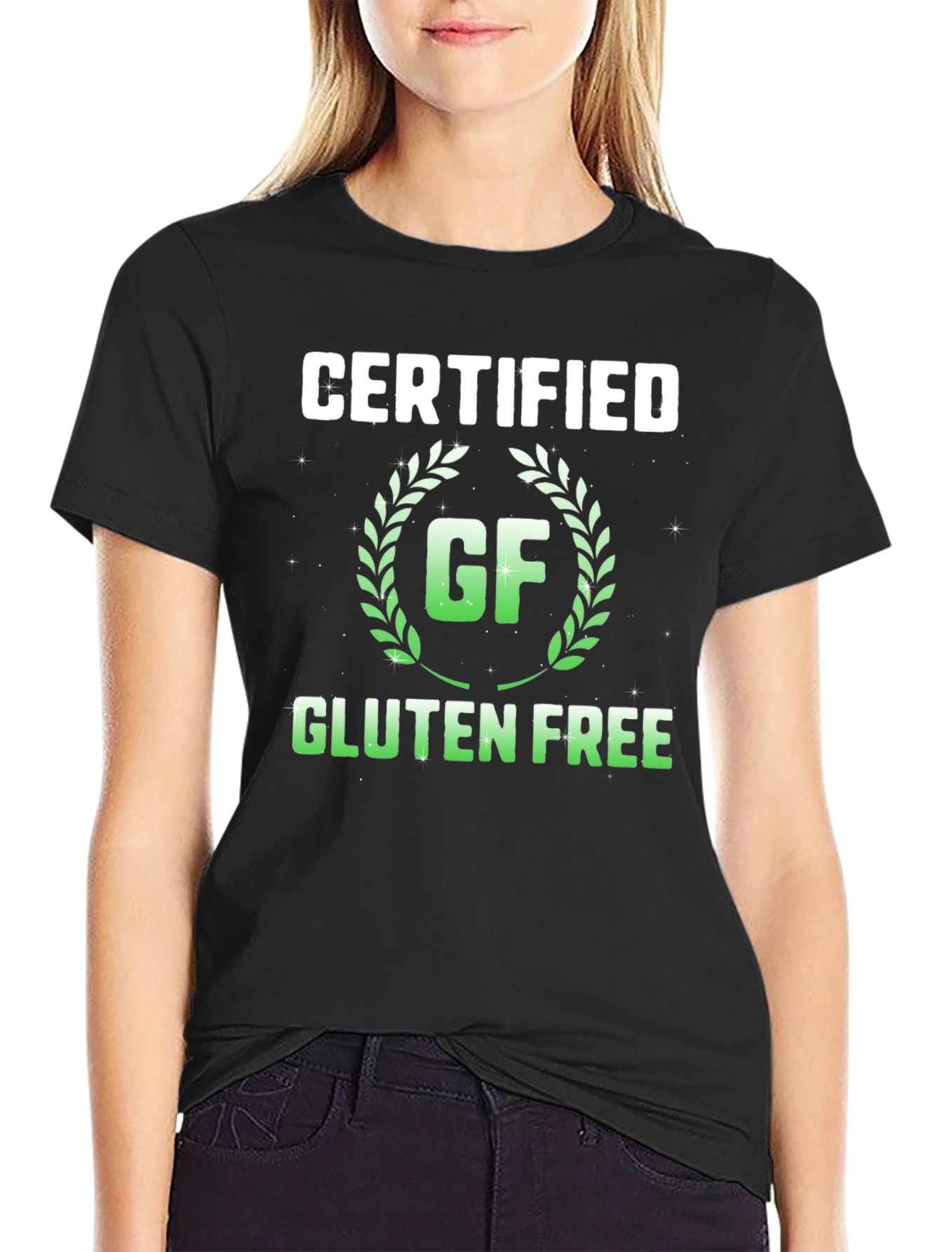 Certified Gluten Free Black T-Shirt