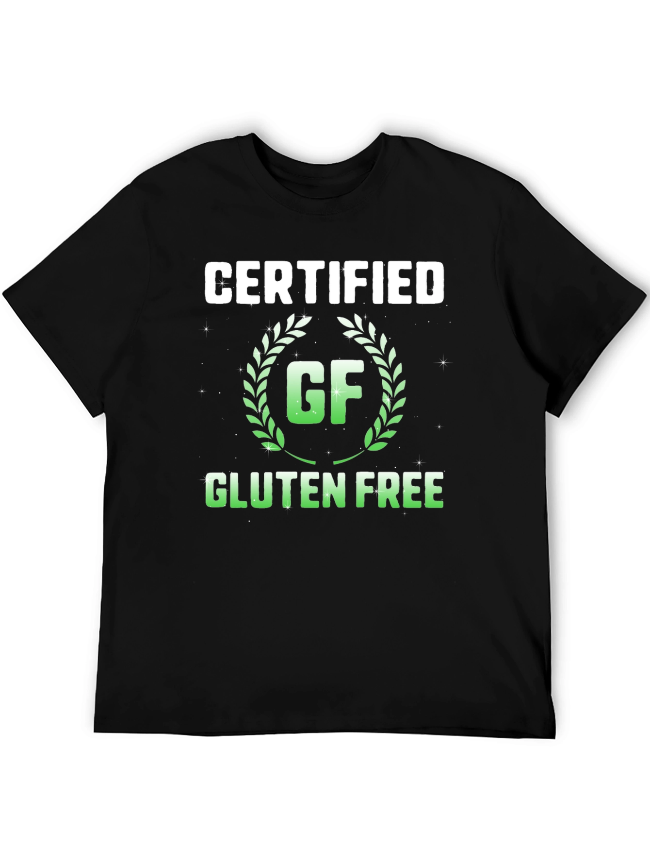 Certified Gluten Free Black T-Shirt