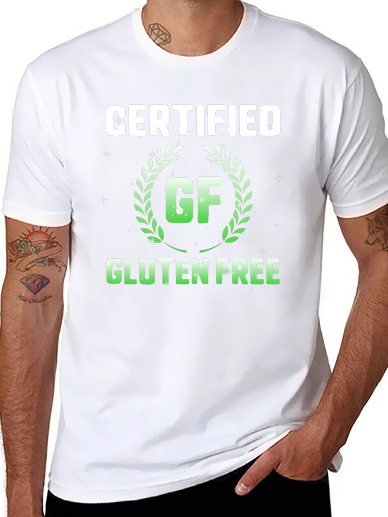 Certified Gluten Free Black T-Shirt