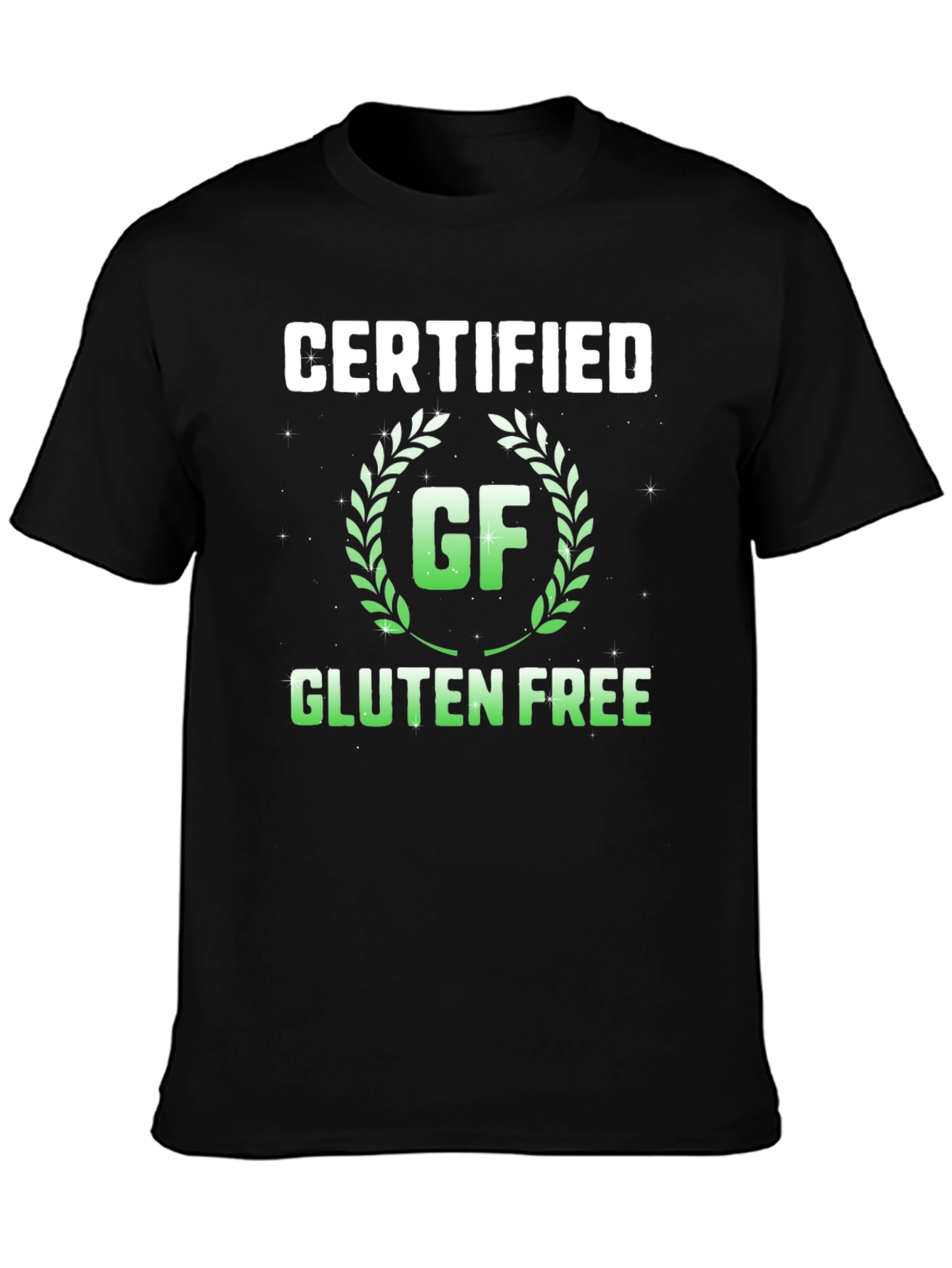 Certified Gluten Free Black T-Shirt