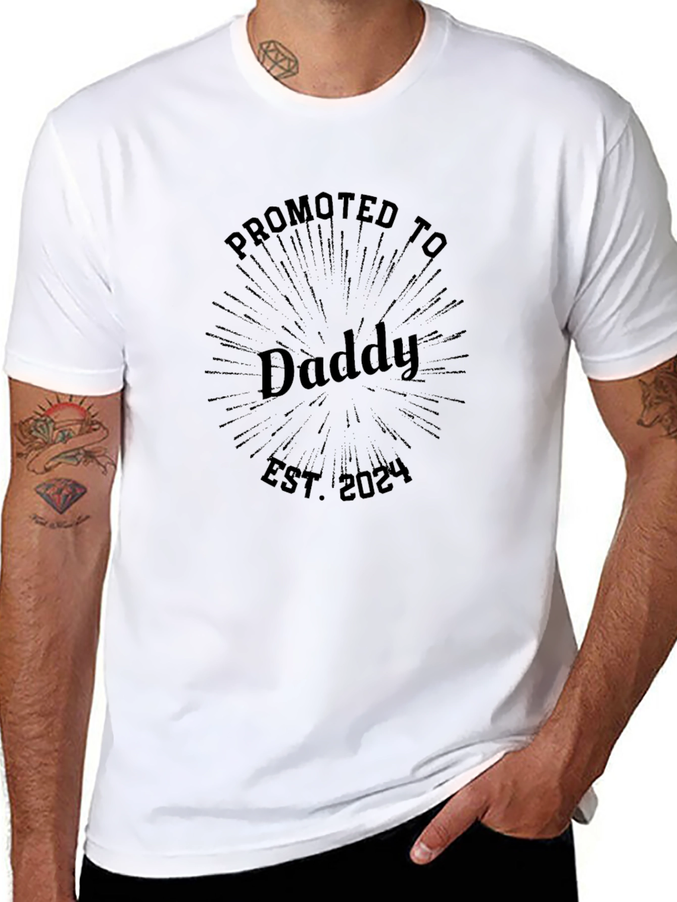 Promoted to Daddy Est. 2024 Graphic Tee