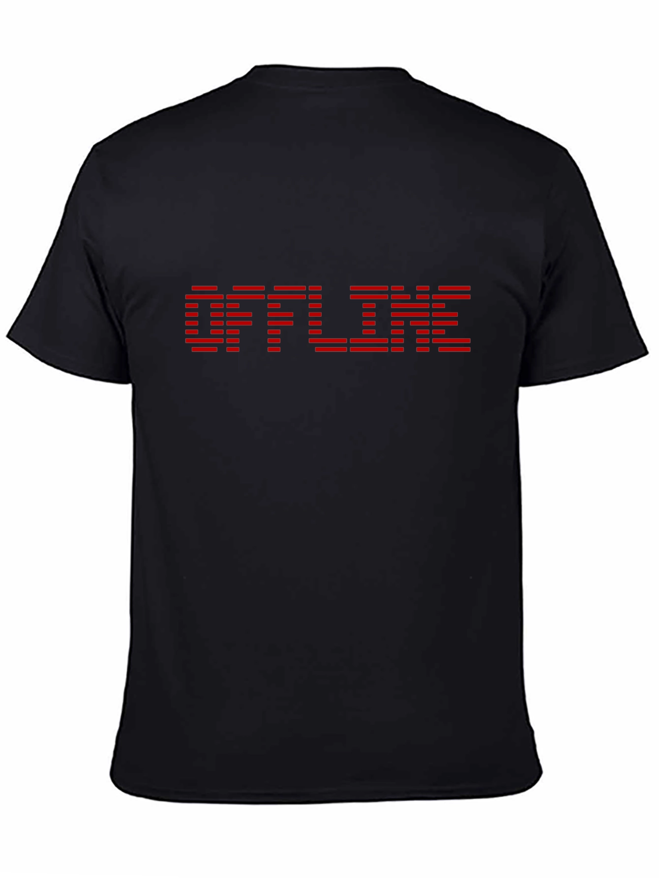 Offline Graphic Tee - Black Cotton Casual Shirt