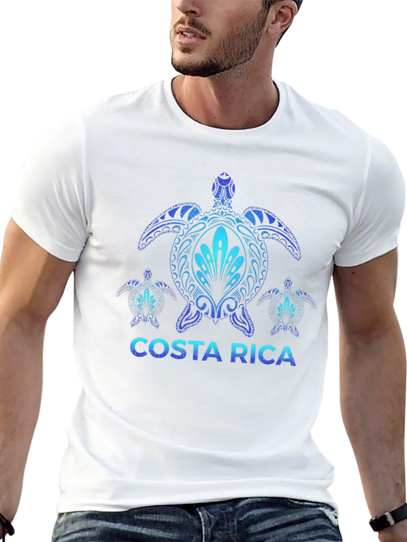 Costa Rica Turtle Tee - Black