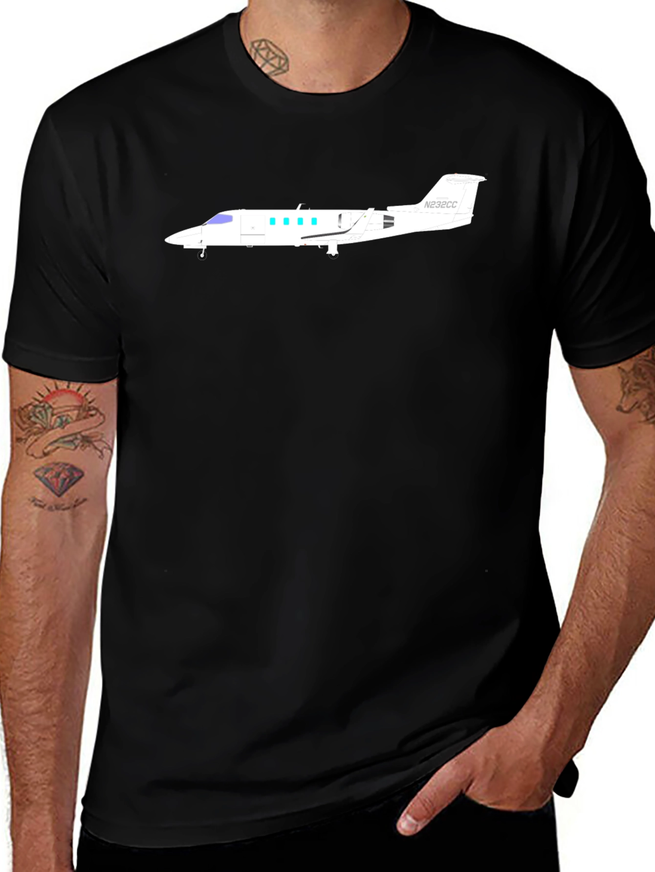 Jet Graphic T-Shirt - Sleek Aviation Design