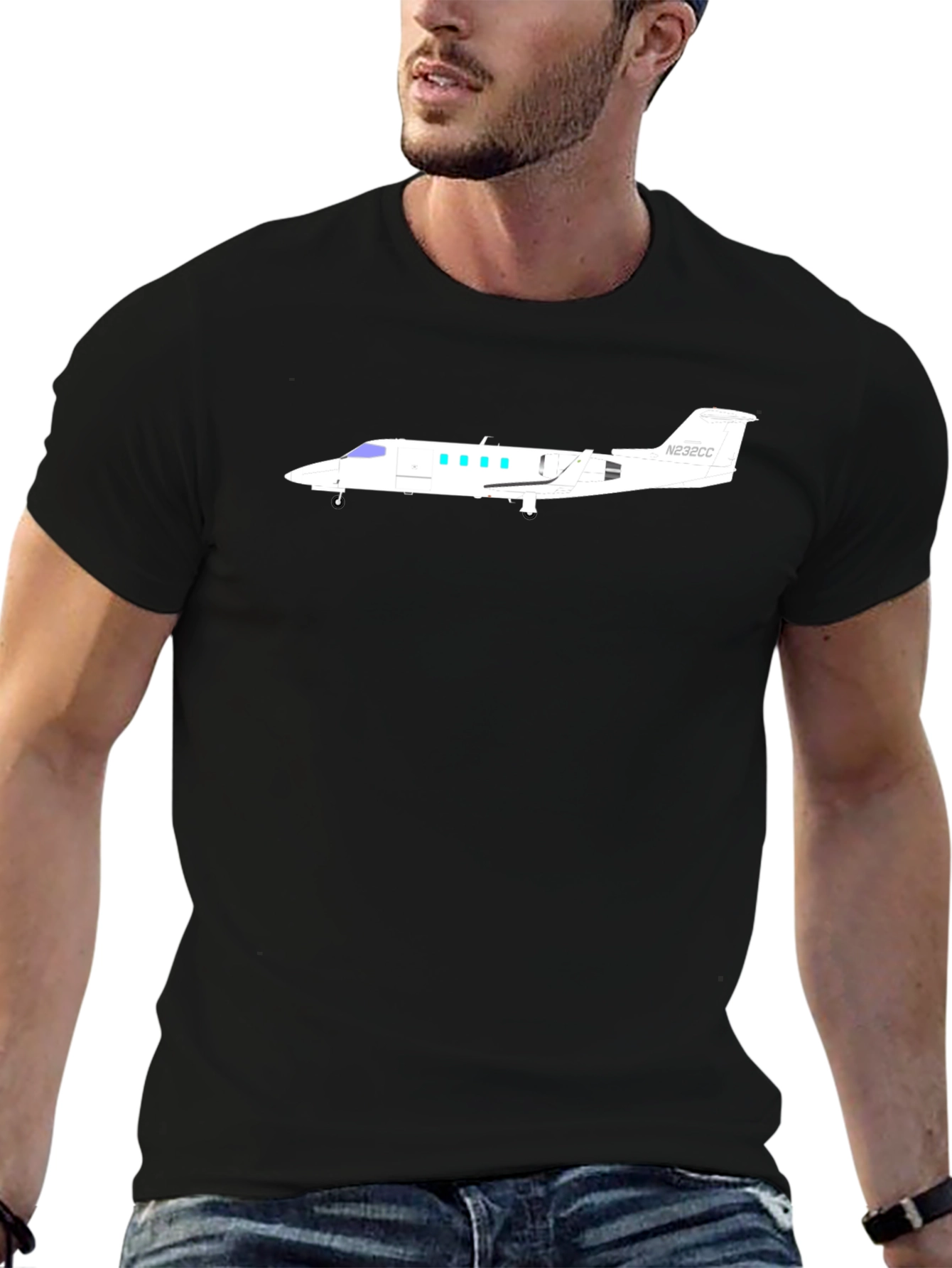 Jet Graphic T-Shirt - Sleek Aviation Design