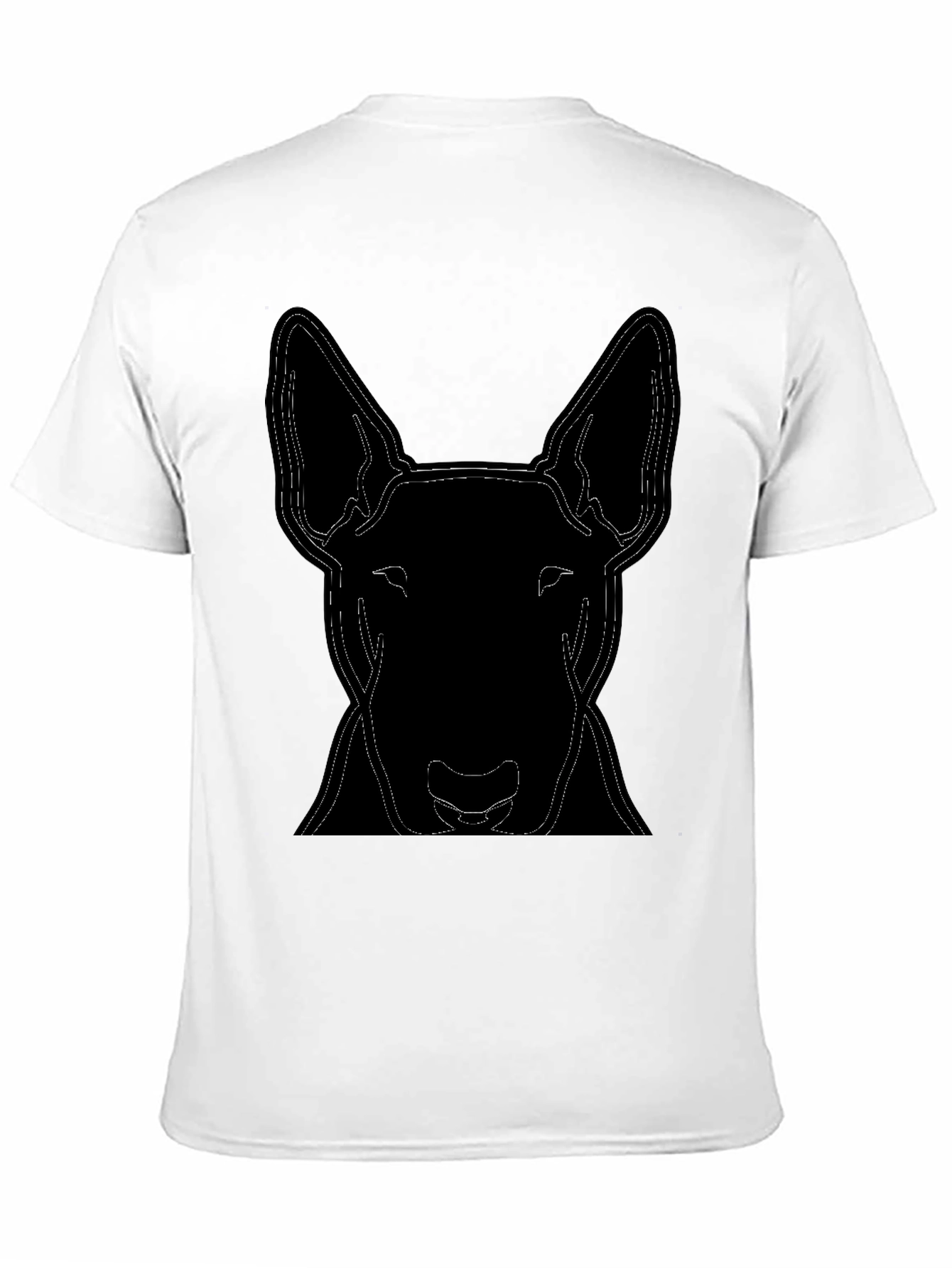 Bull Terrier Outline T-Shirt - Casual Black Tee