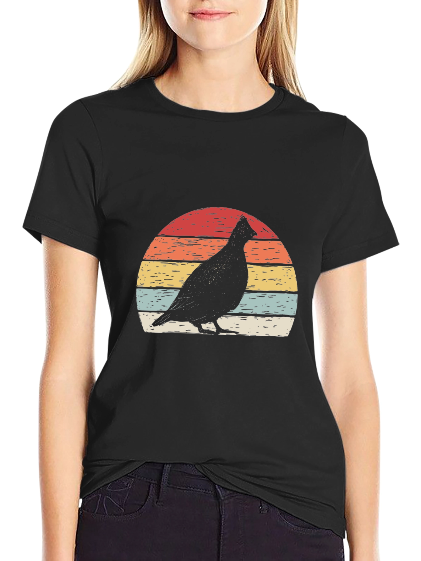 Retro Bird Silhouette Graphic Tee