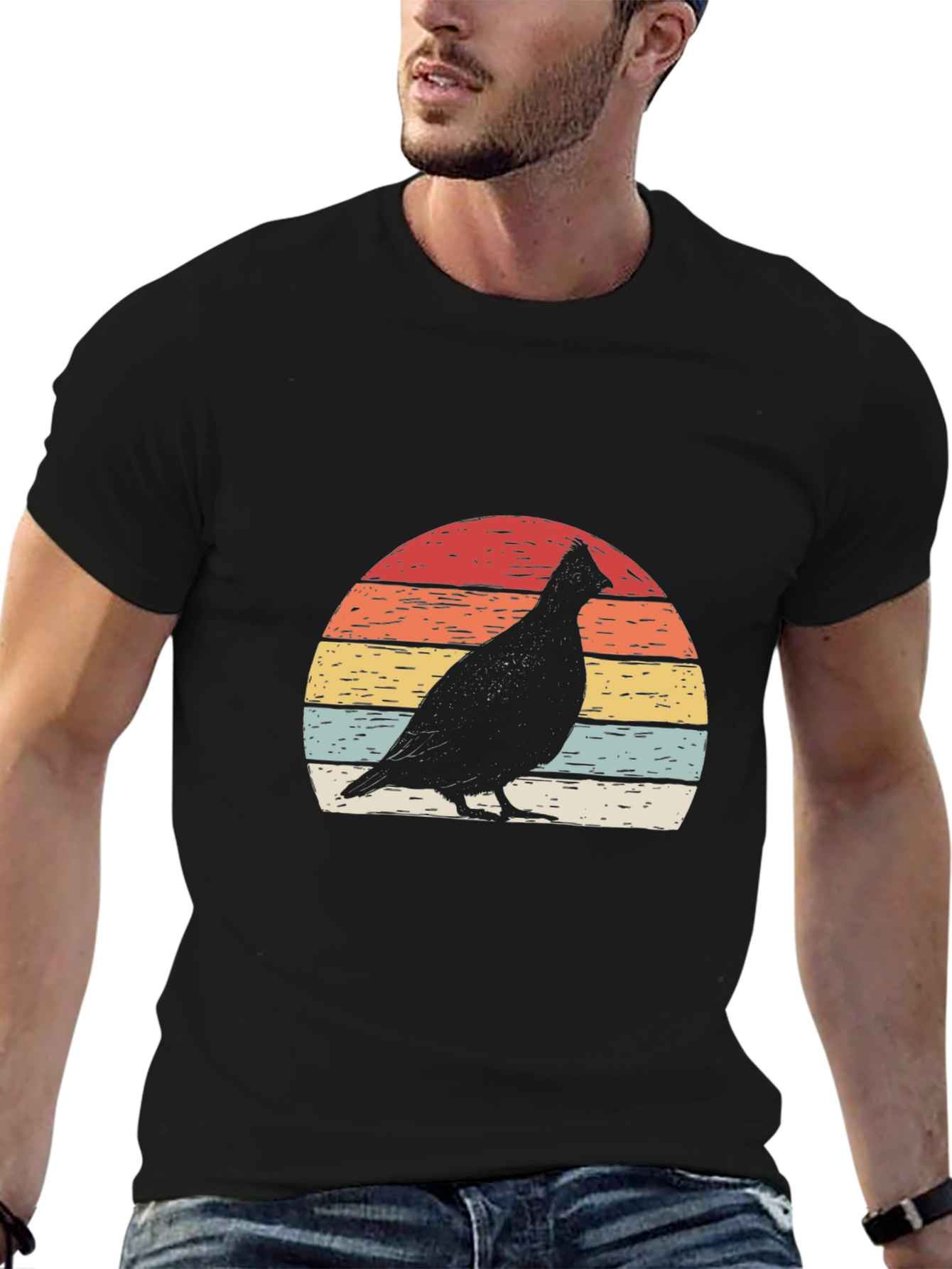 Retro Bird Silhouette Graphic Tee