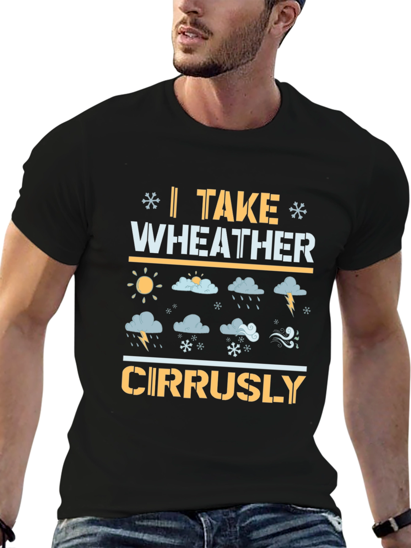 Funny Weather Humor Graphic T-Shirt