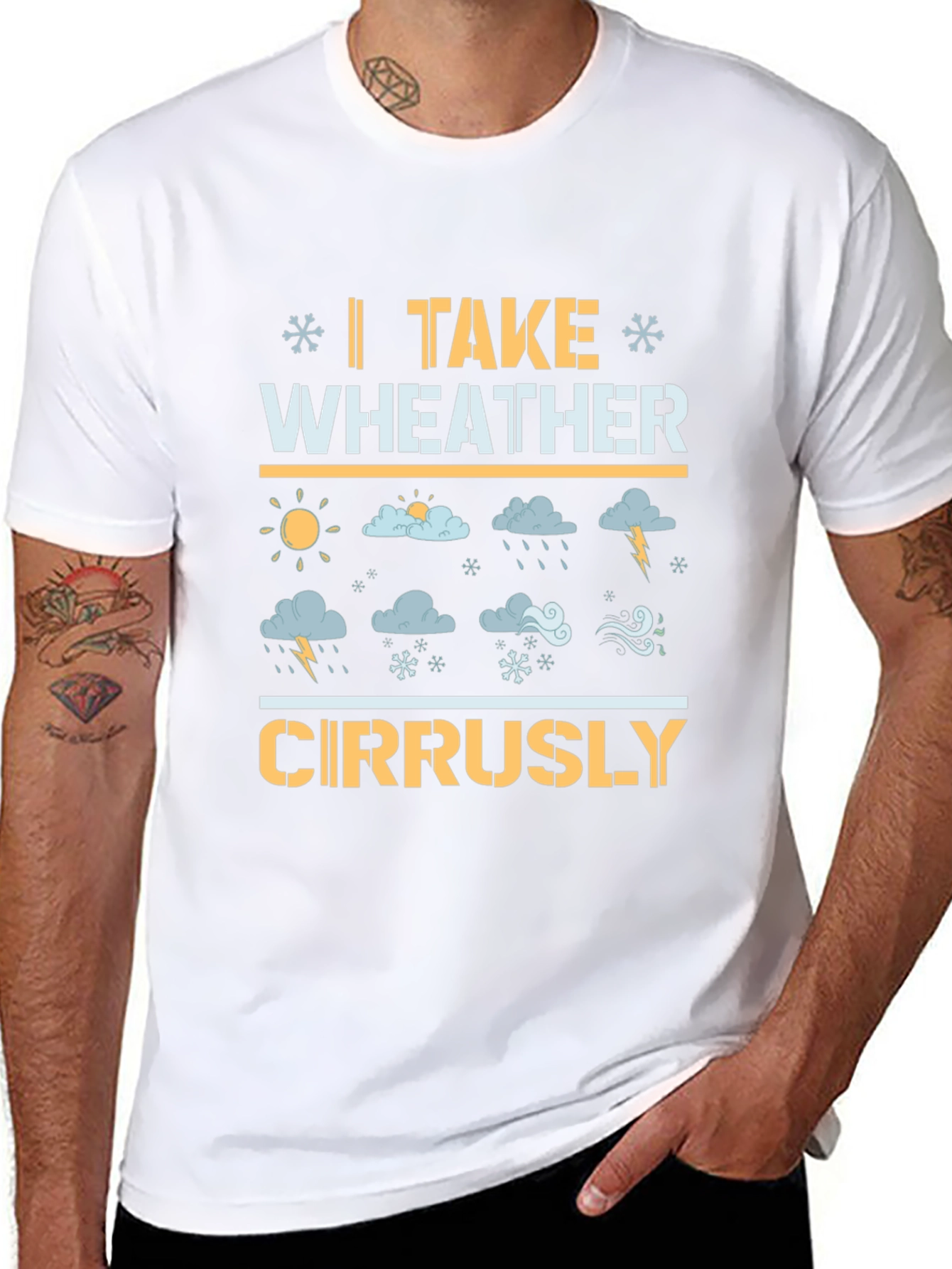 Funny Weather Humor Graphic T-Shirt