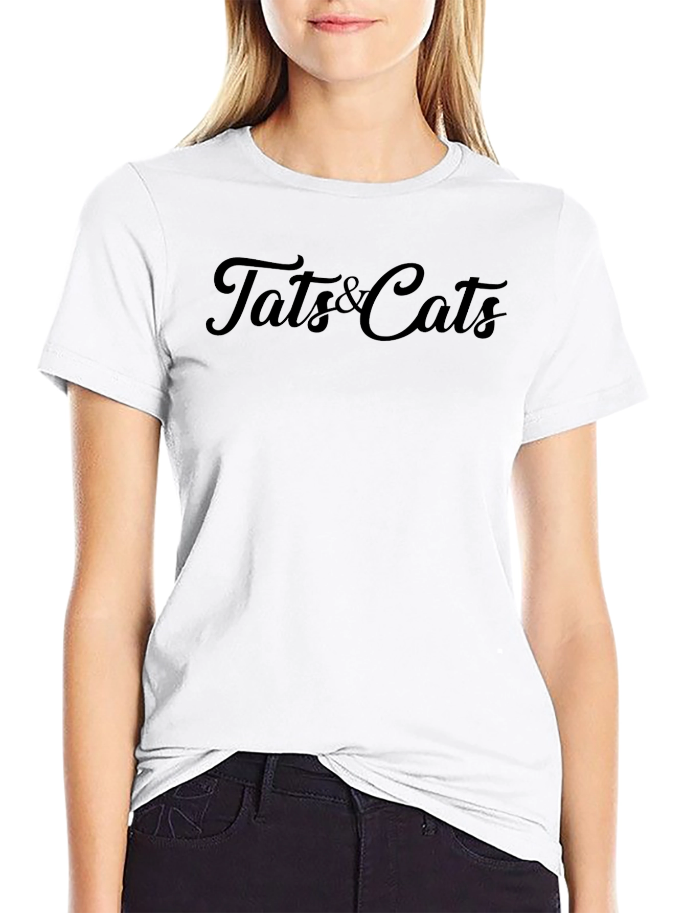 Tats & Cats Graphic Tee - Classic Black T-Shirt