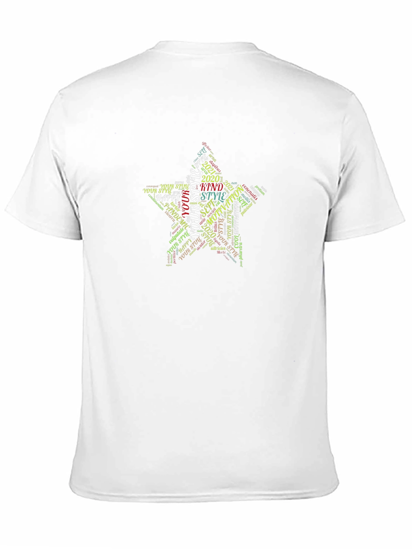 Trendy Star Word Art Black T-Shirt