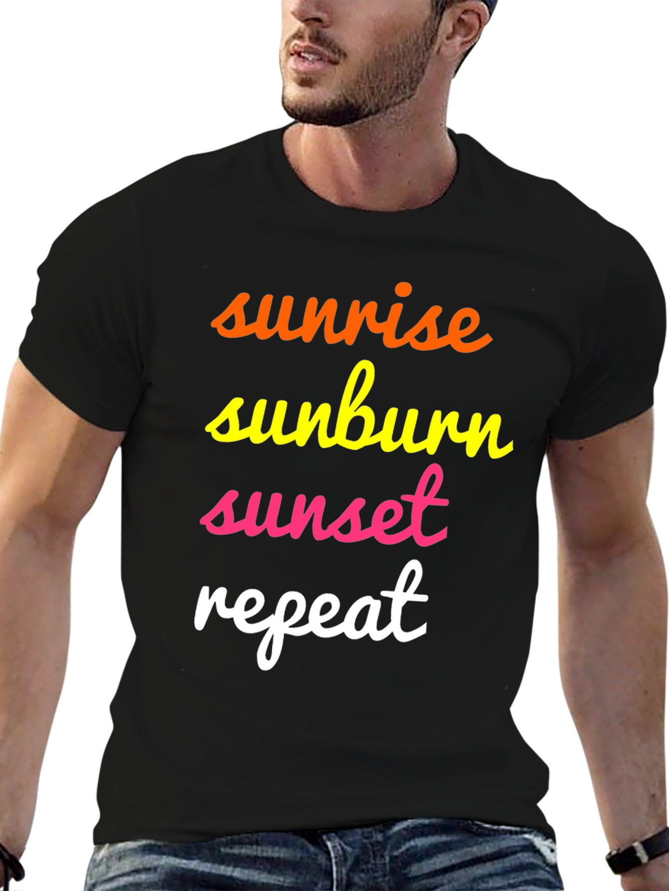 Sunrise Sunburn Sunset Repeat Graphic Tee