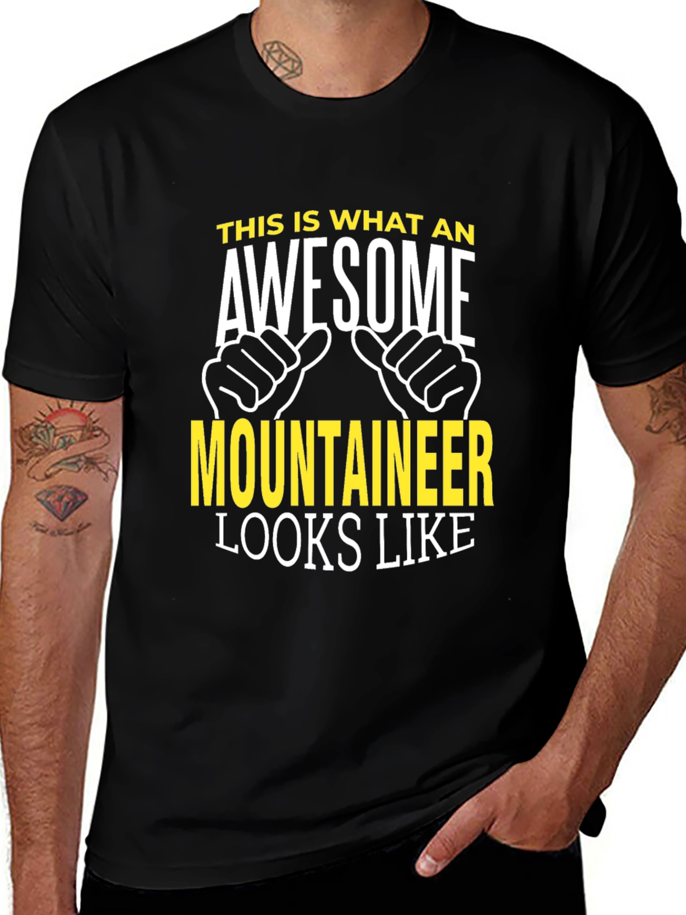 Awesome Mountaineer Graphic T-Shirt