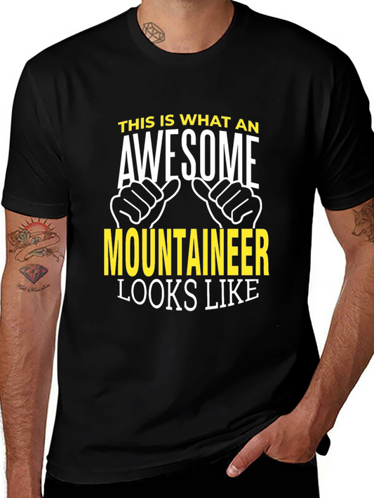 Awesome Mountaineer Graphic T-Shirt