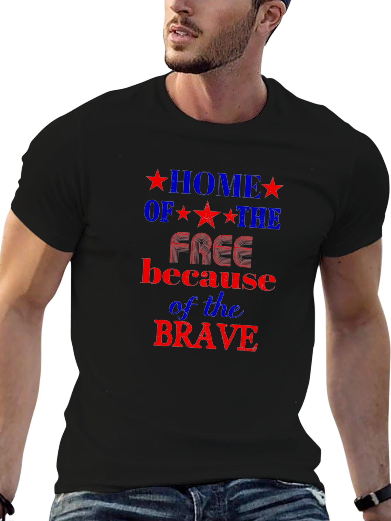 Patriotic Home of the Free Graphic Tee