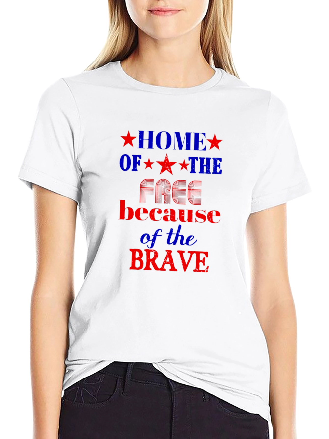 Patriotic Home of the Free Graphic Tee