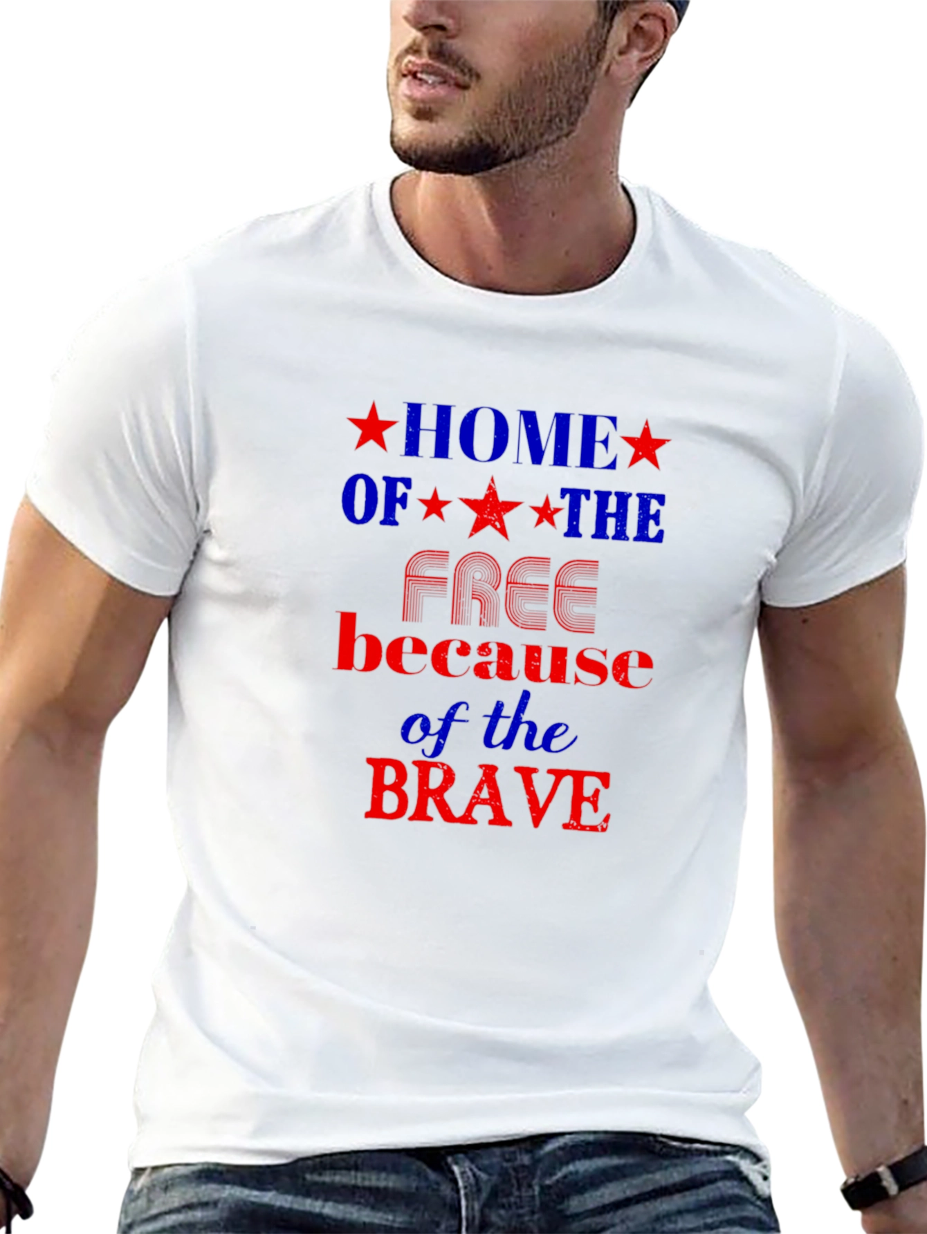 Patriotic Home of the Free Graphic Tee
