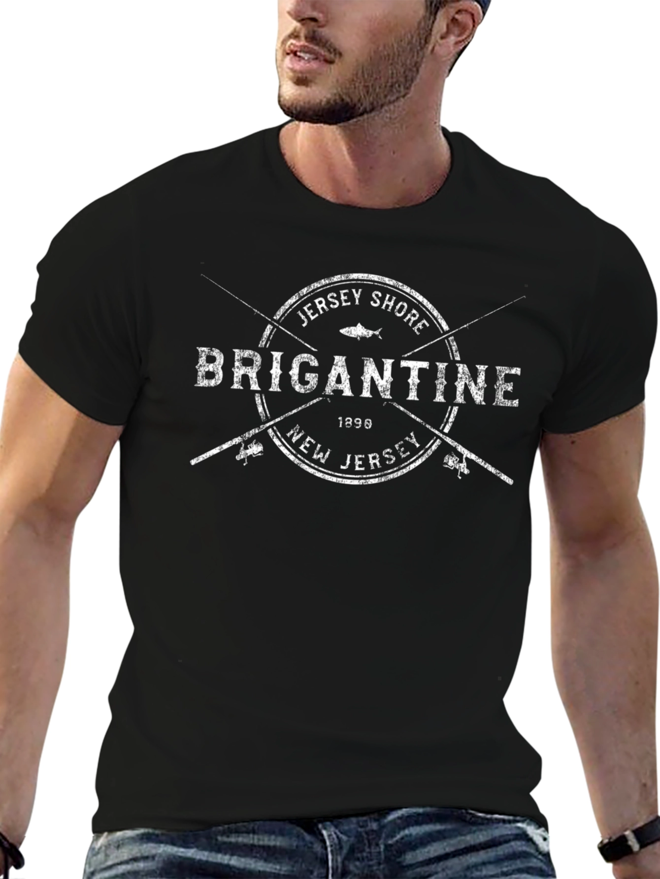 Brigantine New Jersey Fishing T-Shirt