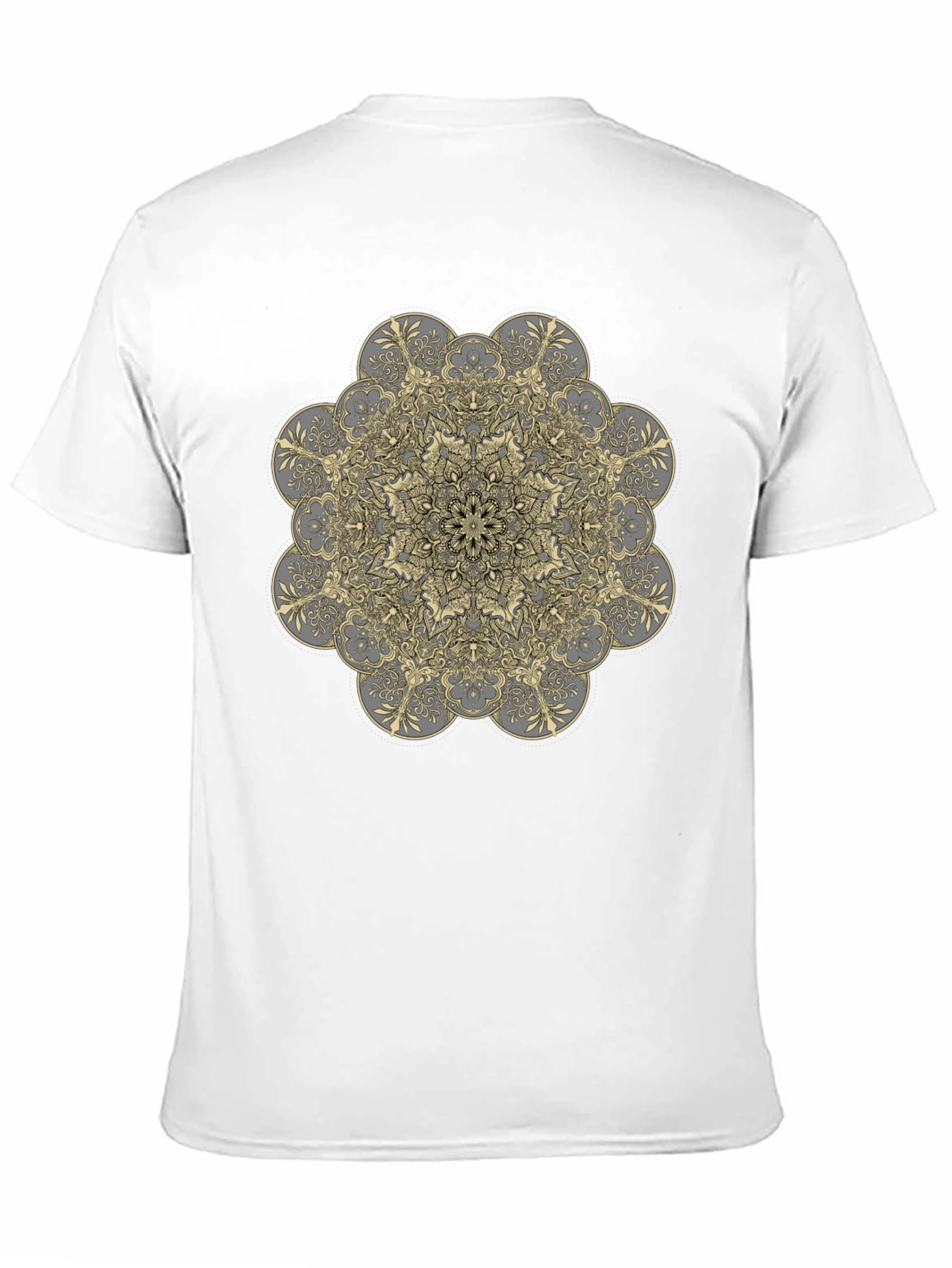 Geometric Mandala Graphic Tee - Black
