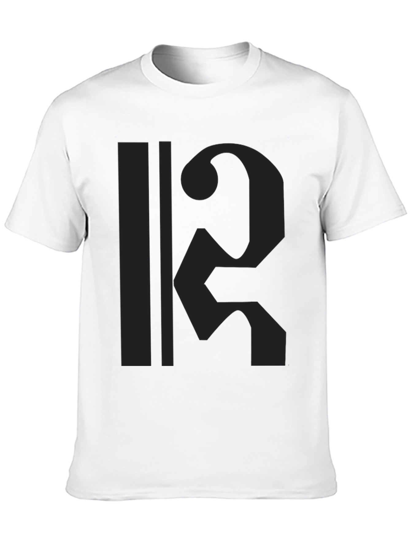Unique Graphic Print Black Tee