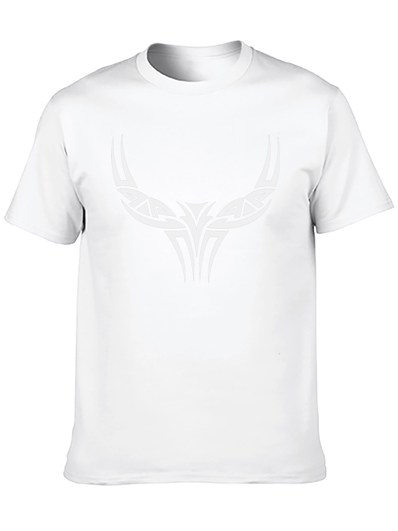 Tribal Bull Horn Black T-Shirt