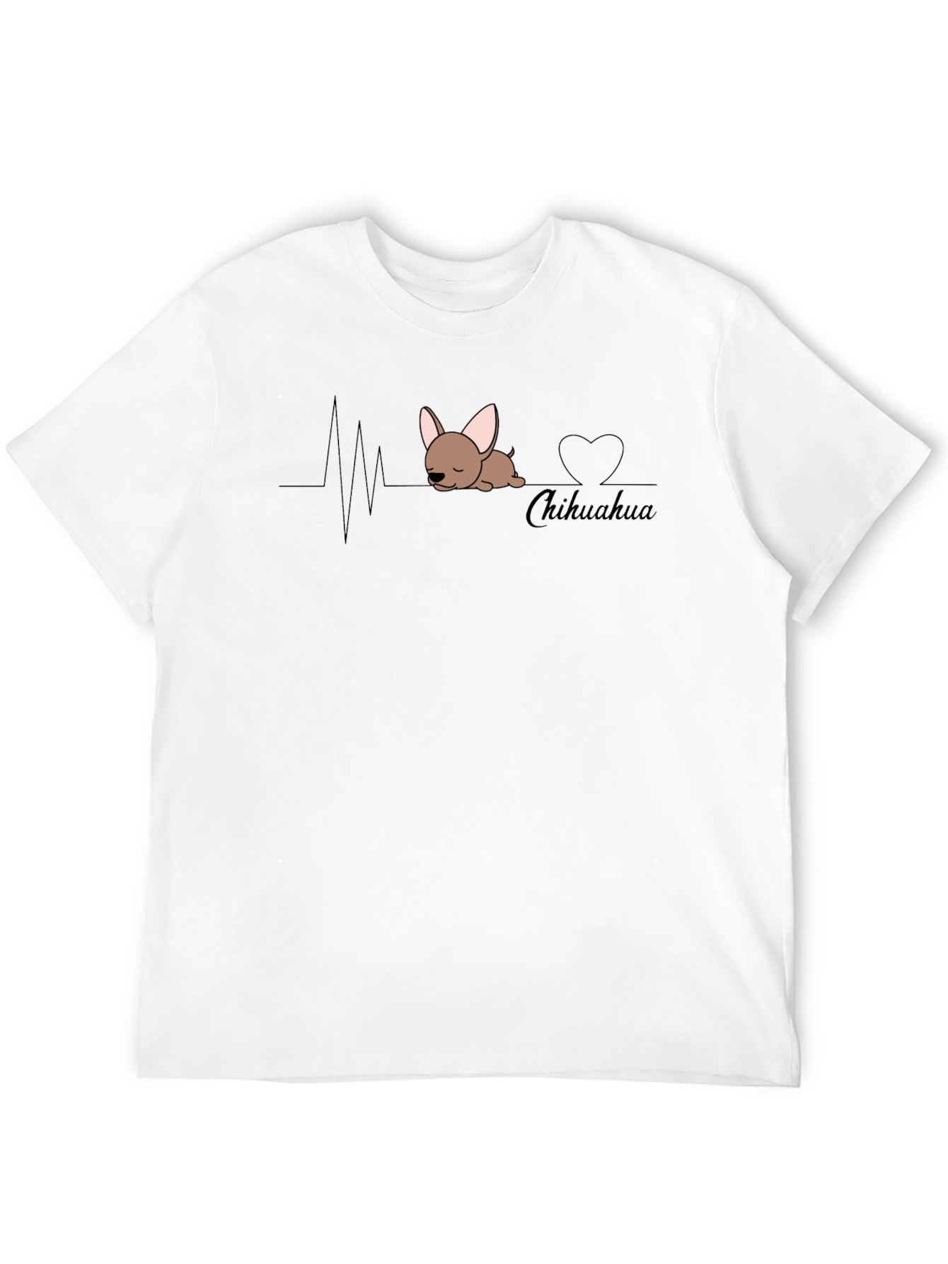 Chihuahua Heartbeat T-Shirt - Cute Dog Lover Tee