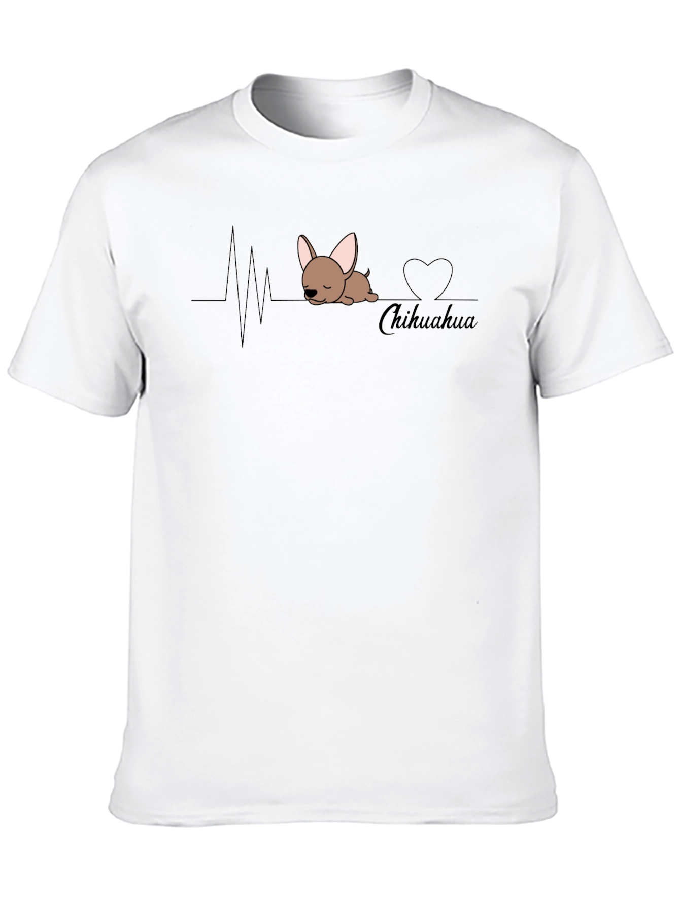 Chihuahua Heartbeat T-Shirt - Cute Dog Lover Tee