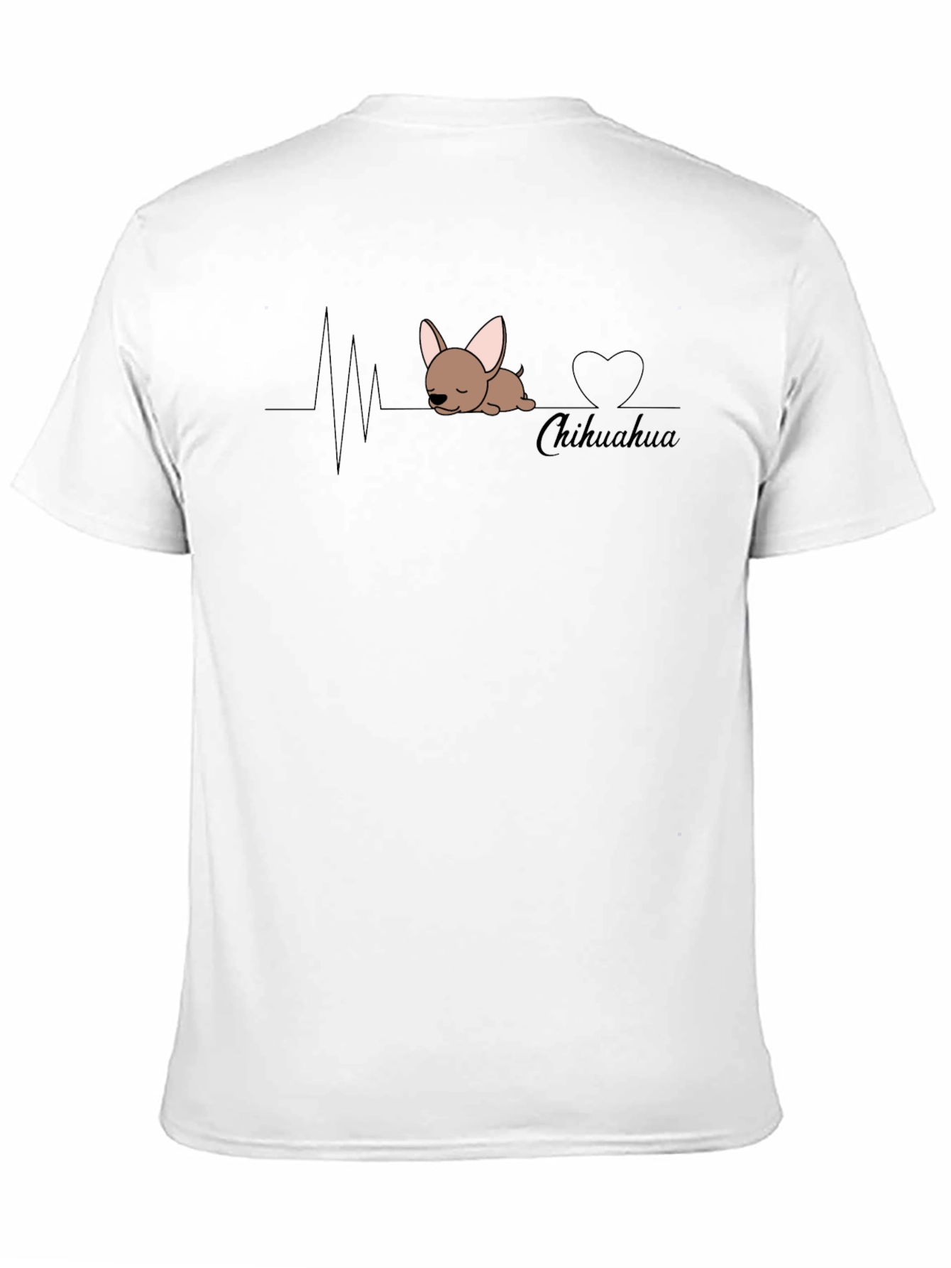 Chihuahua Heartbeat T-Shirt - Cute Dog Lover Tee