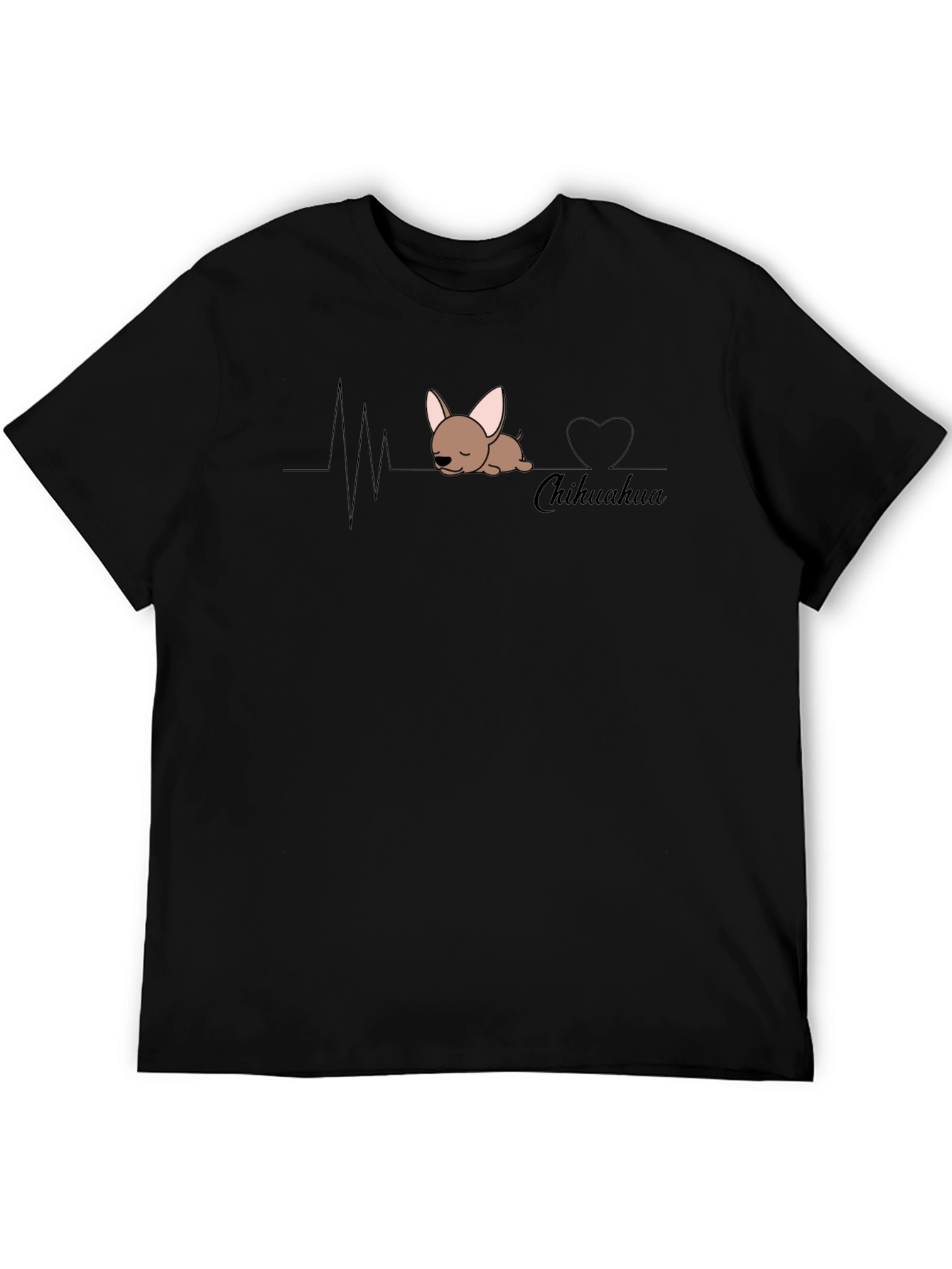 Chihuahua Heartbeat T-Shirt - Cute Dog Lover Tee