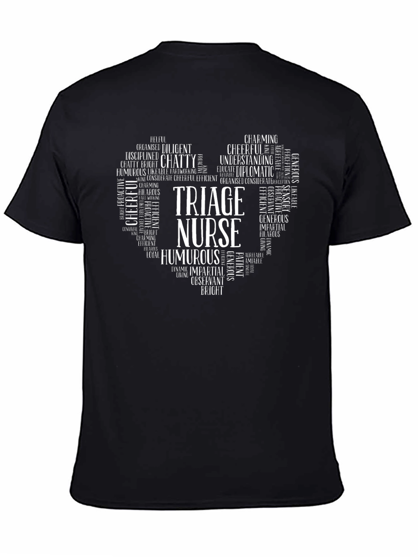 Triage Nurse Word Art Heart T-Shirt
