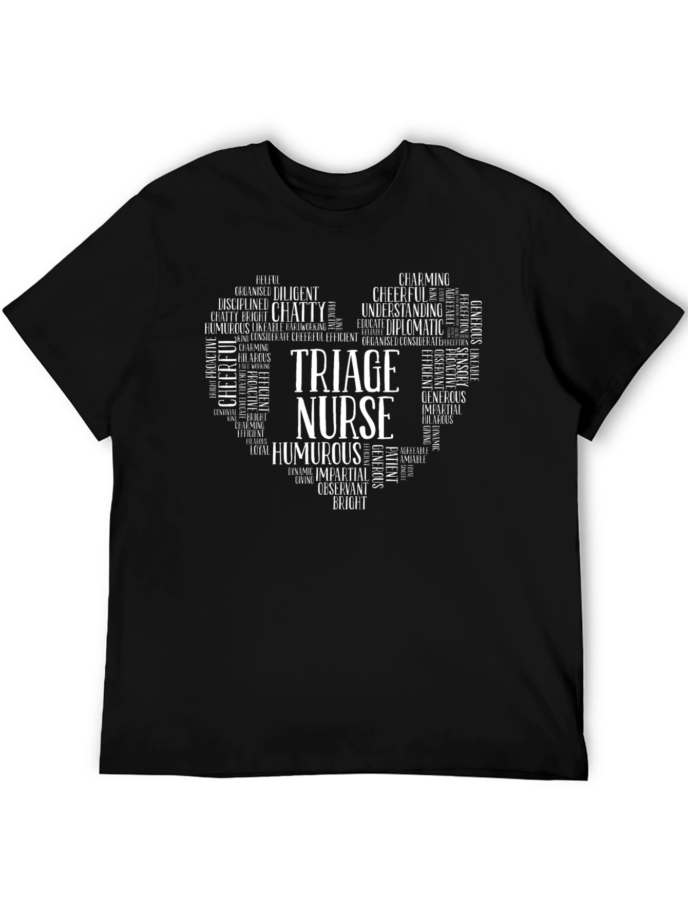 Triage Nurse Word Art Heart T-Shirt