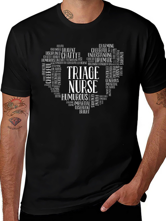 Triage Nurse Word Art Heart T-Shirt
