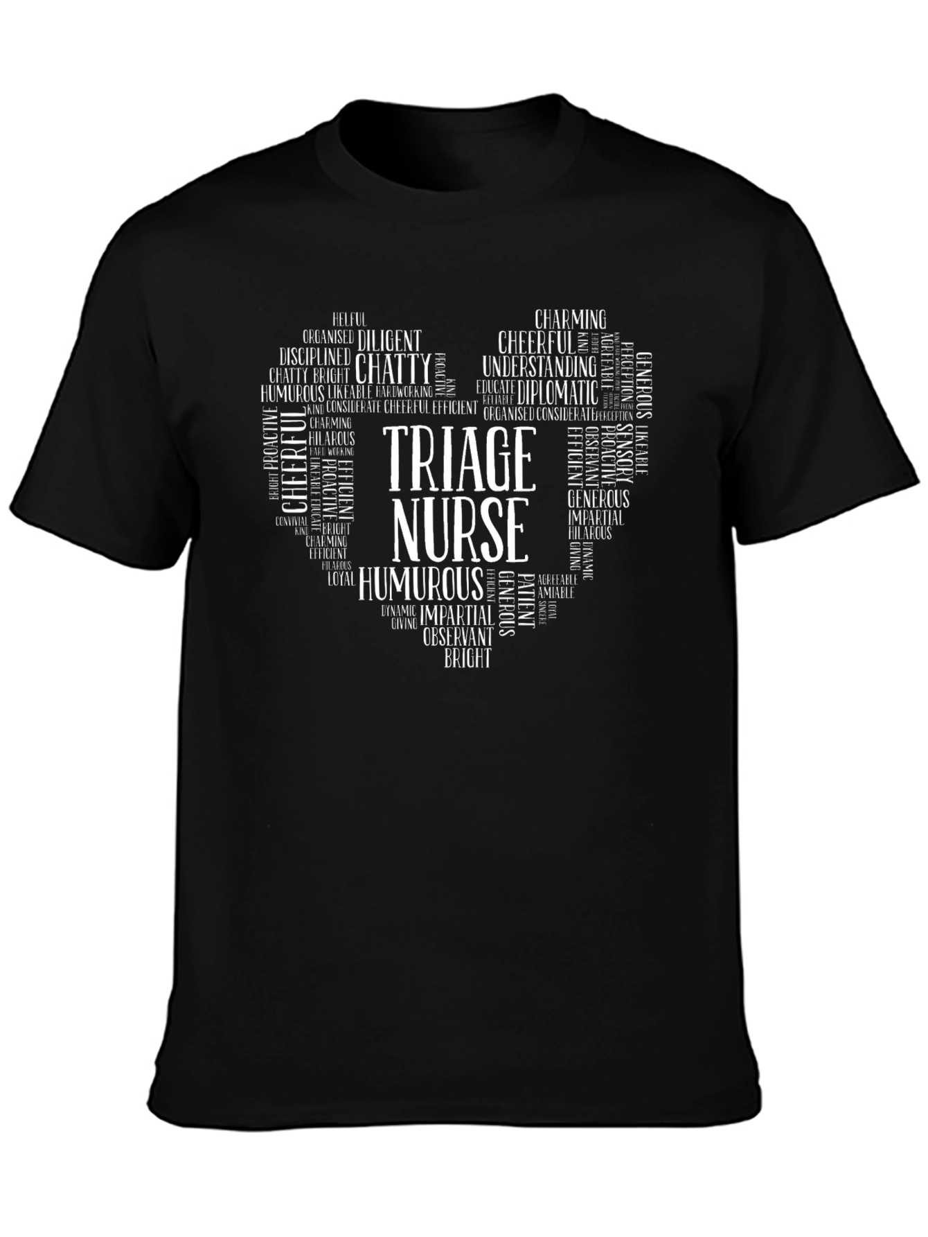 Triage Nurse Word Art Heart T-Shirt