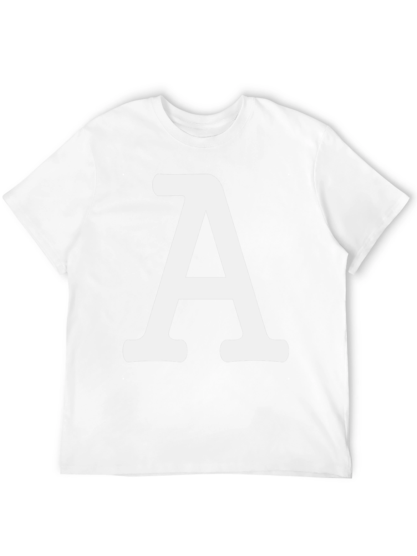 Bold Initial A Graphic Tee - Casual Cotton T-Shirt