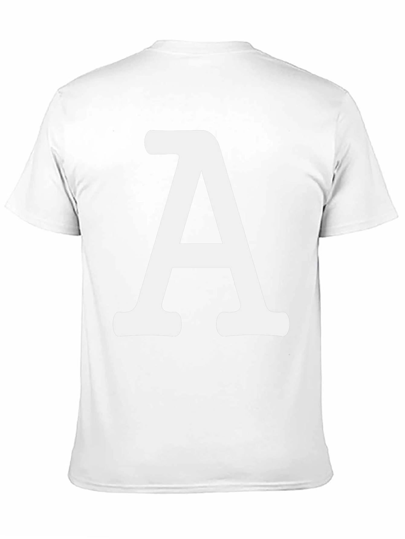 Bold Initial A Graphic Tee - Casual Cotton T-Shirt