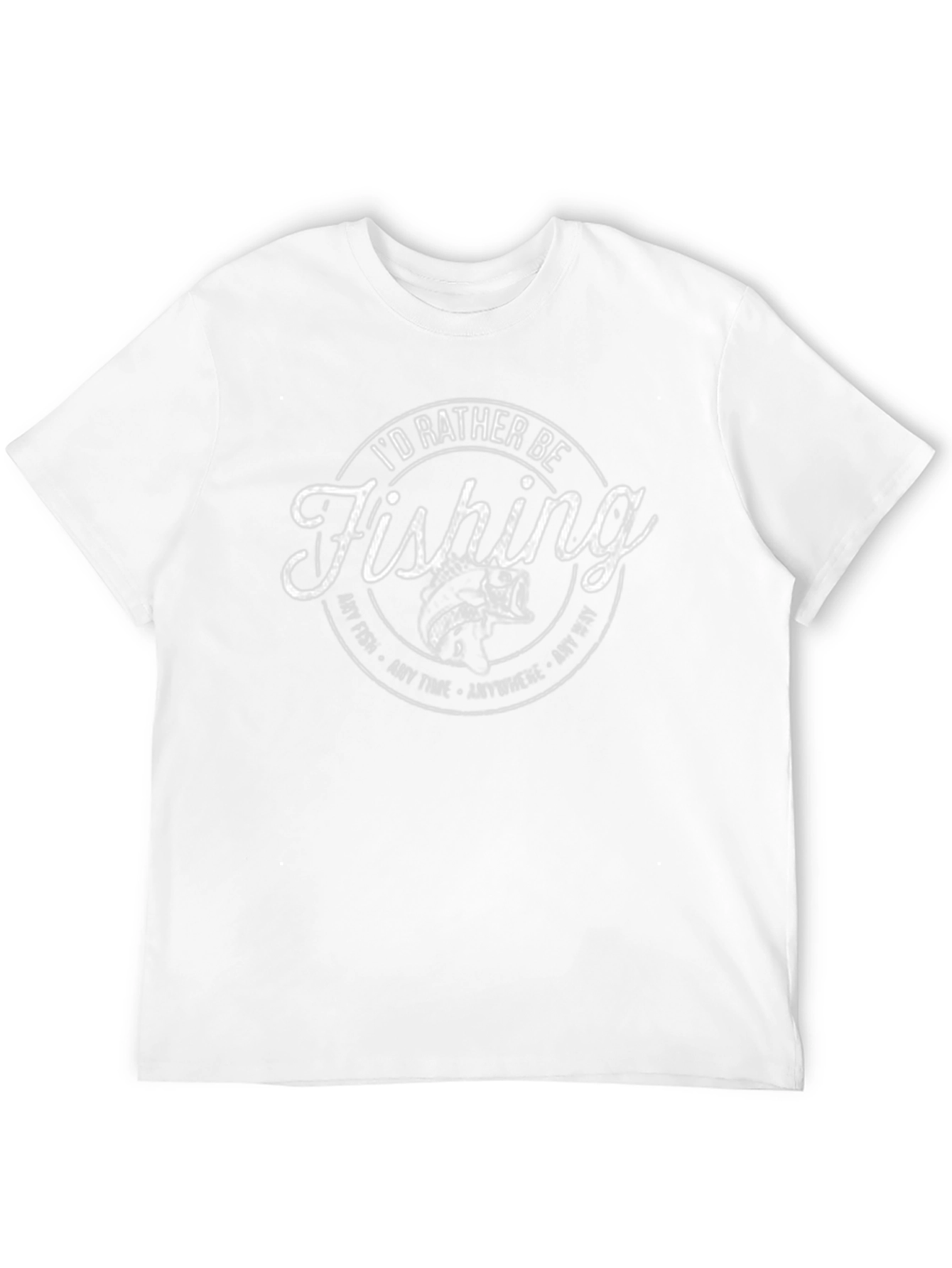 Id Rather Be Fishing Black T-Shirt